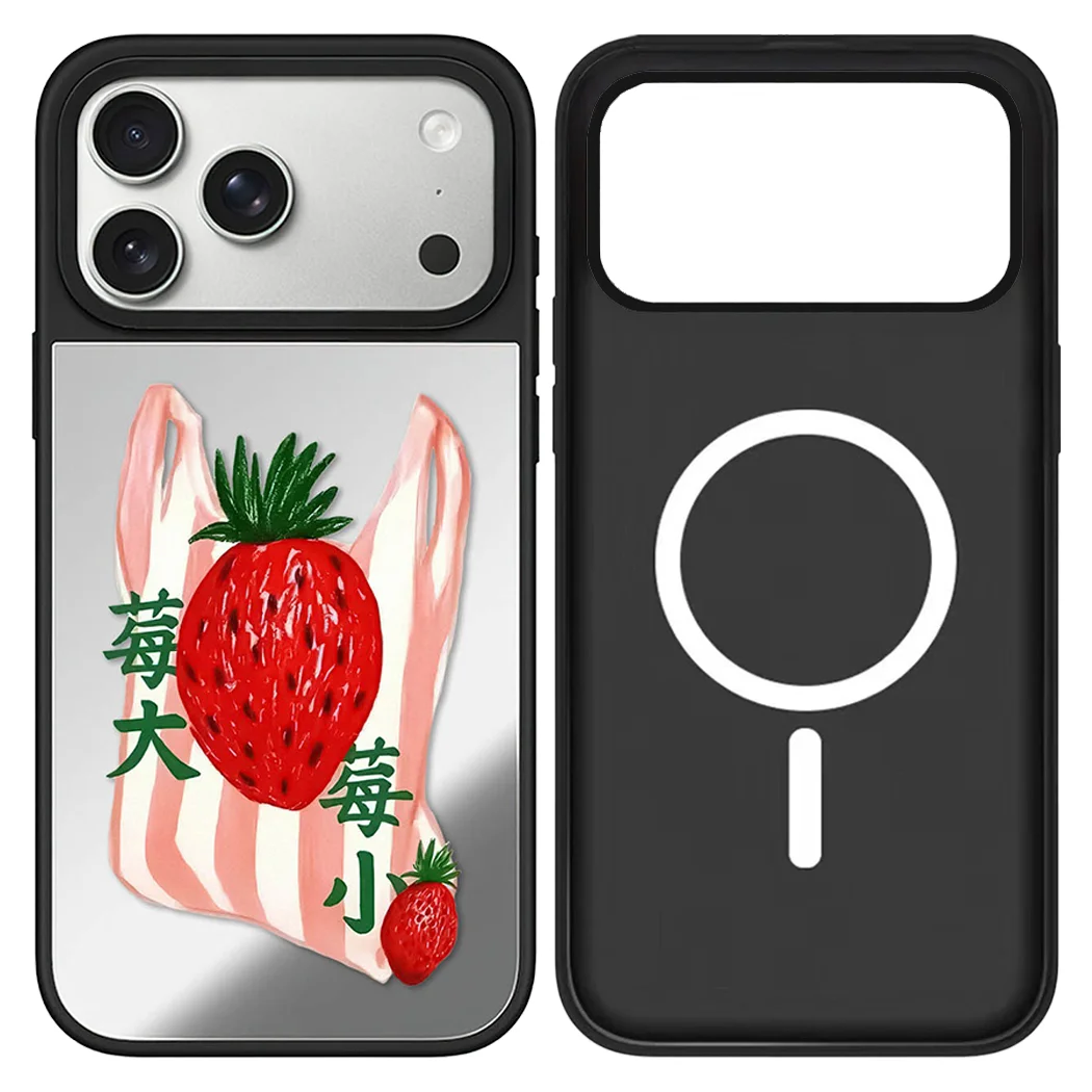 Shopping Bag Strawberries Mirror Surface Phone Cover for IPhone 12 13 14 15 16 17 Pro Max Case for IPhone 17 Air
Shopping Bag Strawberries Mirror Surface Phone Cover for IPhone 12 13 14 15 16 17 Pro Max Case for IPhone 17 Air