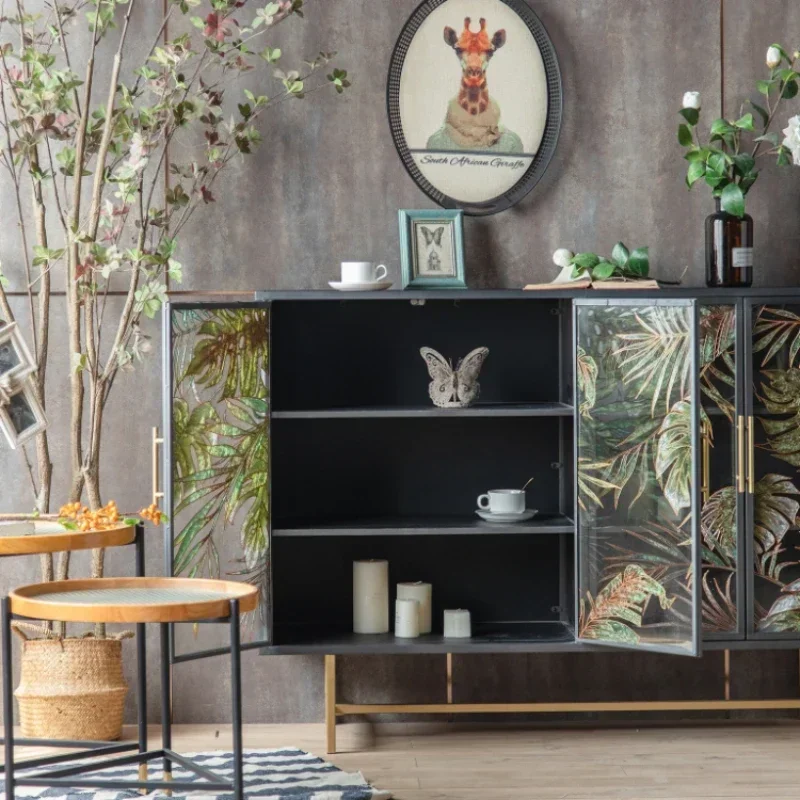 Painted Glass Wine Cabinet Hallway Curio Cabinet Living Room Hand Painted Wall Cabinet Iron Industrial Style
Painted Glass Wine Cabinet Hallway Curio Cabinet Living Room Hand Painted Wall Cabinet Iron Industrial Style