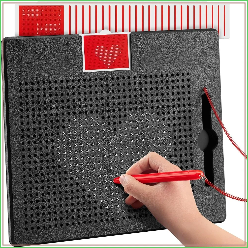 Large Magnetic Drawing Board for Toddlers with Beads & Stylus Pen - Travel Activity for Airplane & Car
Large Magnetic Drawing Board for Toddlers with Beads & Stylus Pen - Travel Activity for Airplane & Car
