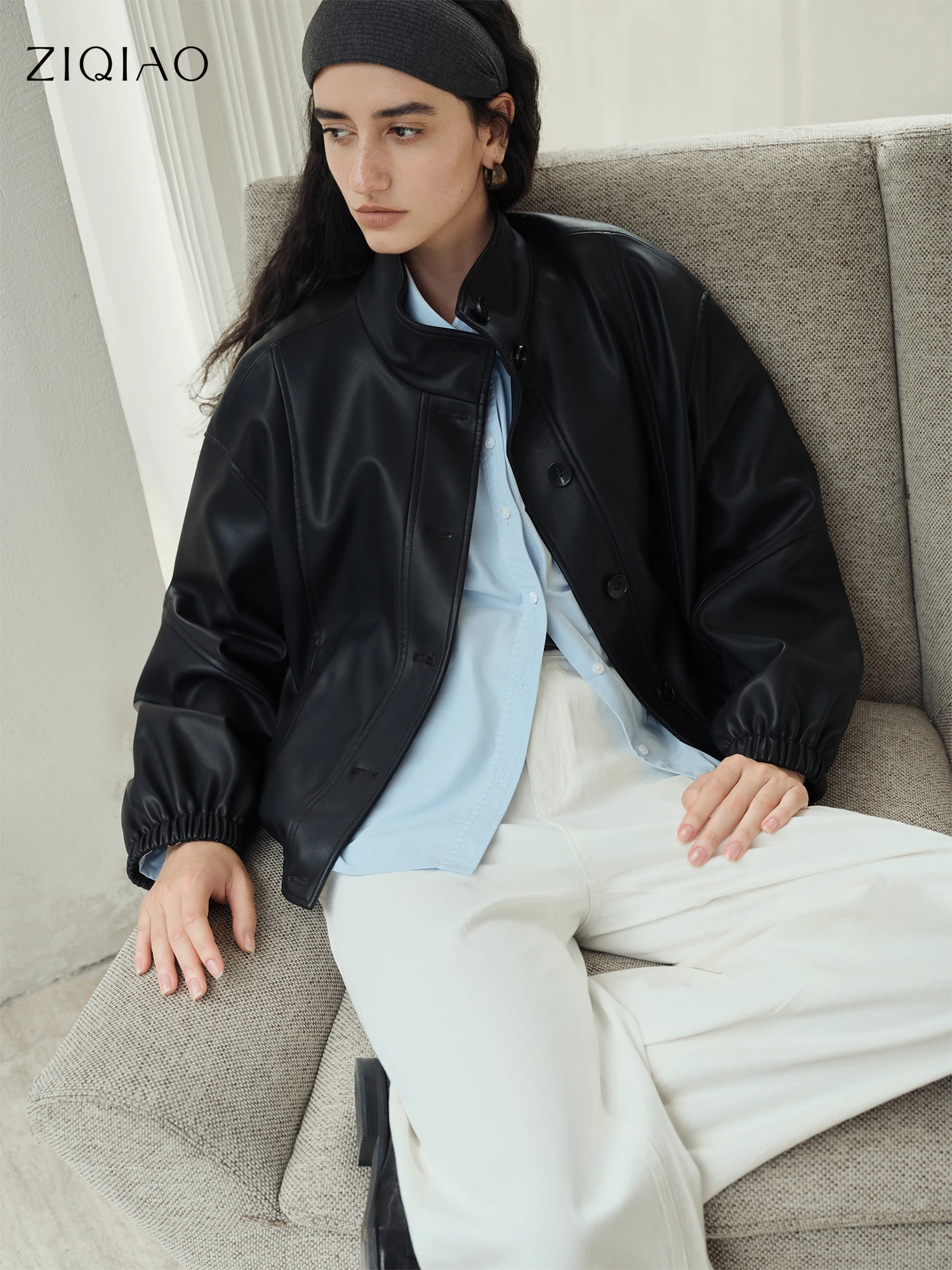 ZIQIAO Brown Korean Style Stand Collar Cool PU Leather Jacket For Women 2025 Autumn New Arrival Short Retro Jacket 25ZQ93036
ZIQIAO Brown Korean Style Stand Collar Cool PU Leather Jacket For Women 2025 Autumn New Arrival Short Retro Jacket 25ZQ93036