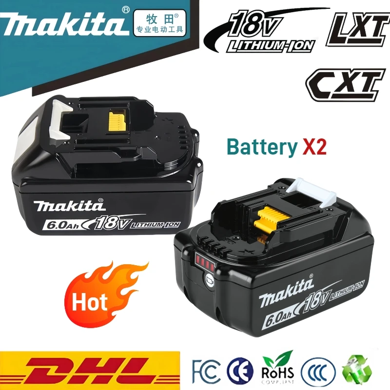 100% Original Makita 6Ah/5Ah/3Ah rechargeable,for Replacement Makita 18V Battery BL1830B BL1850B BL1815 BL1840 BL1860 Battery
100% Original Makita 6Ah/5Ah/3Ah rechargeable,for Replacement Makita 18V Battery BL1830B BL1850B BL1815 BL1840 BL1860 Battery