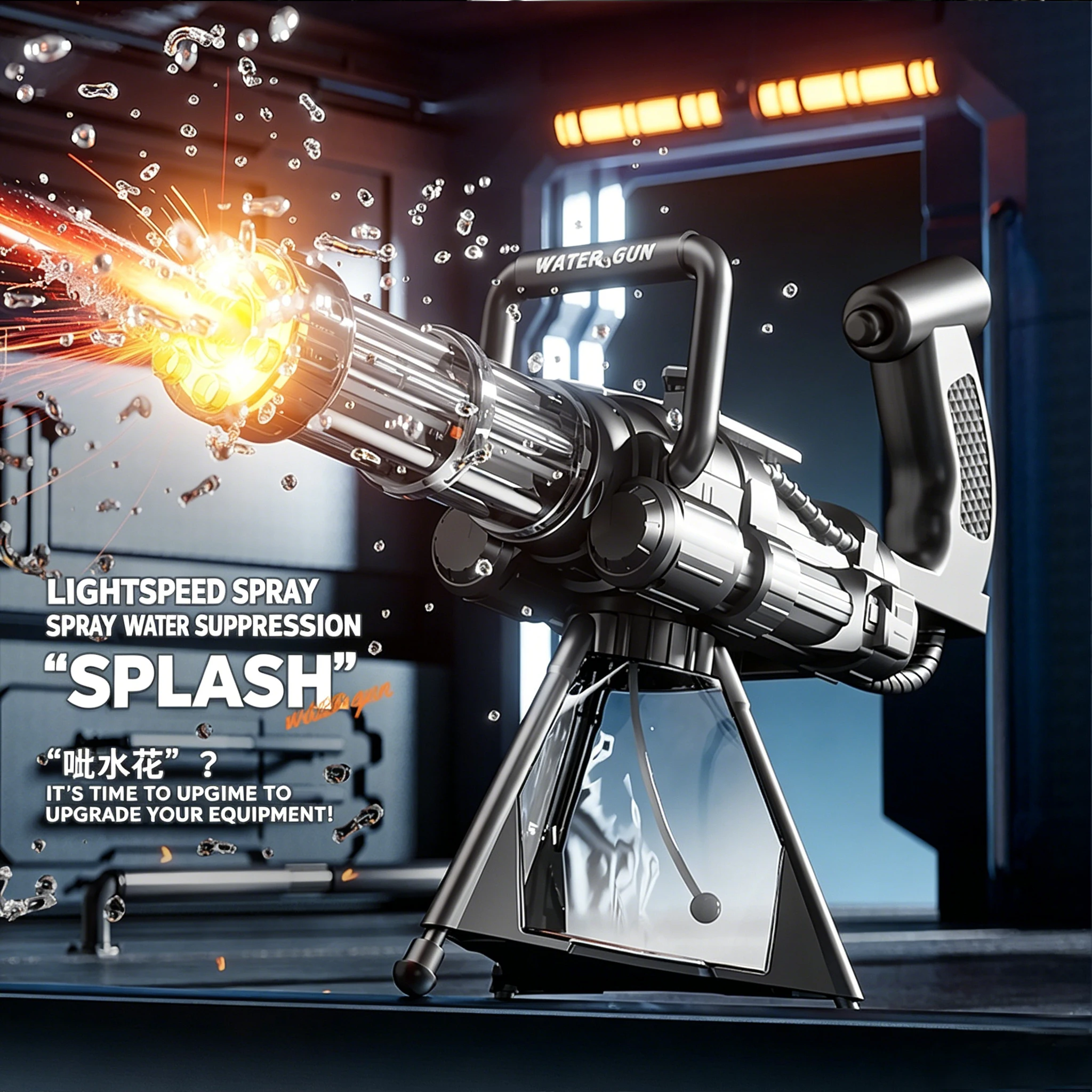 Gatling Rotating Electric Water Gun with Light-Up High Speed Continuous Shooting Powerful Water Blaster Summer Outdoor Beach Toy
Gatling Rotating Electric Water Gun with Light-Up High Speed Continuous Shooting Powerful Water Blaster Summer Outdoor Beach Toy