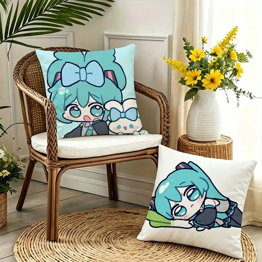 Cute-M-Miku-kawaii Cartoon Style Double-sided print Pillow Case for Sofa Living Room Home office Decor Protective Cover
Cute-M-Miku-kawaii Cartoon Style Double-sided print Pillow Case for Sofa Living Room Home office Decor Protective Cover