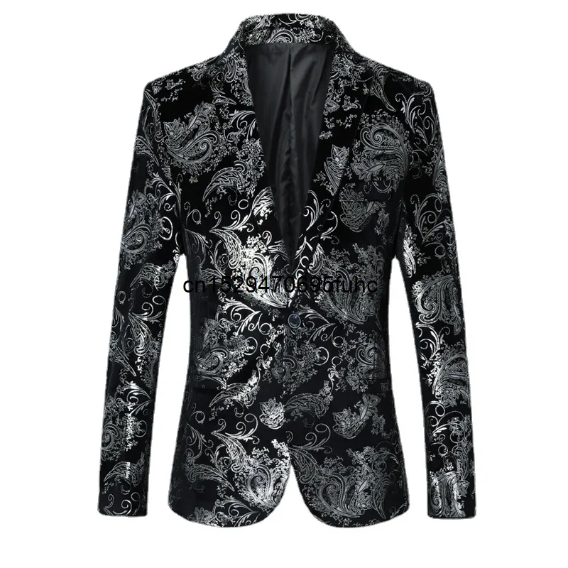 New Brand clothing Gold Susiness Blazer Trend Male Slim Suit Jacket Nightclub Hosted Party Dress Men's Leisure suit Size S-5XL
New Brand clothing Gold Susiness Blazer Trend Male Slim Suit Jacket Nightclub Hosted Party Dress Men's Leisure suit Size S-5XL