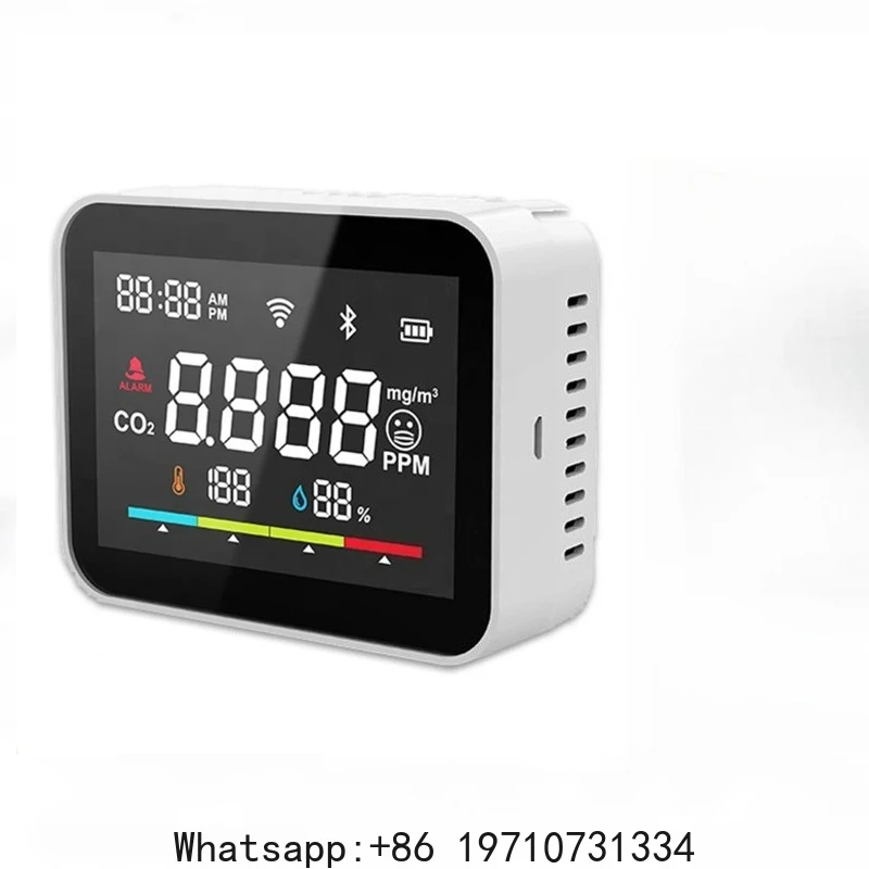 Wi-Fi Smart CO2 Meter Box Accurate Real Time Indoor Smoke Alarm Air Quality Monitor Safety Carbon Dioxide Sensor Detector
Wi-Fi Smart CO2 Meter Box Accurate Real Time Indoor Smoke Alarm Air Quality Monitor Safety Carbon Dioxide Sensor Detector