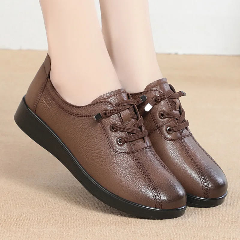 Spring Autumn Women Shoes Genuine Leather Loafers Women Casual Shoes Mother Soft Comfortable Shoes Women Non-slip Flats Shoes
Spring Autumn Women Shoes Genuine Leather Loafers Women Casual Shoes Mother Soft Comfortable Shoes Women Non-slip Flats Shoes