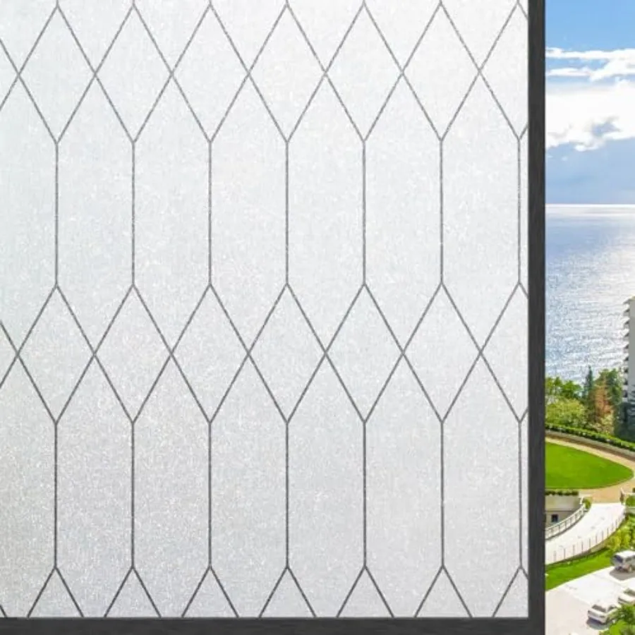 Window Privacy Film Frosted Glass Window Clings Removable Vinyl Door Coverings Moroccan Lines Decorative UV Sun Blocking Opaque
Window Privacy Film Frosted Glass Window Clings Removable Vinyl Door Coverings Moroccan Lines Decorative UV Sun Blocking Opaque