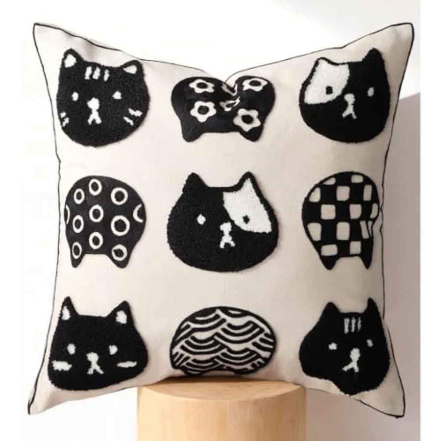 Embroidered Throw Pillow Cover 18x18 Inch - Modern Geometric Decorative Pillow Cover with Zipper for Sofa Couch Living Room Cha
Embroidered Throw Pillow Cover 18x18 Inch - Modern Geometric Decorative Pillow Cover with Zipper for Sofa Couch Living Room Cha