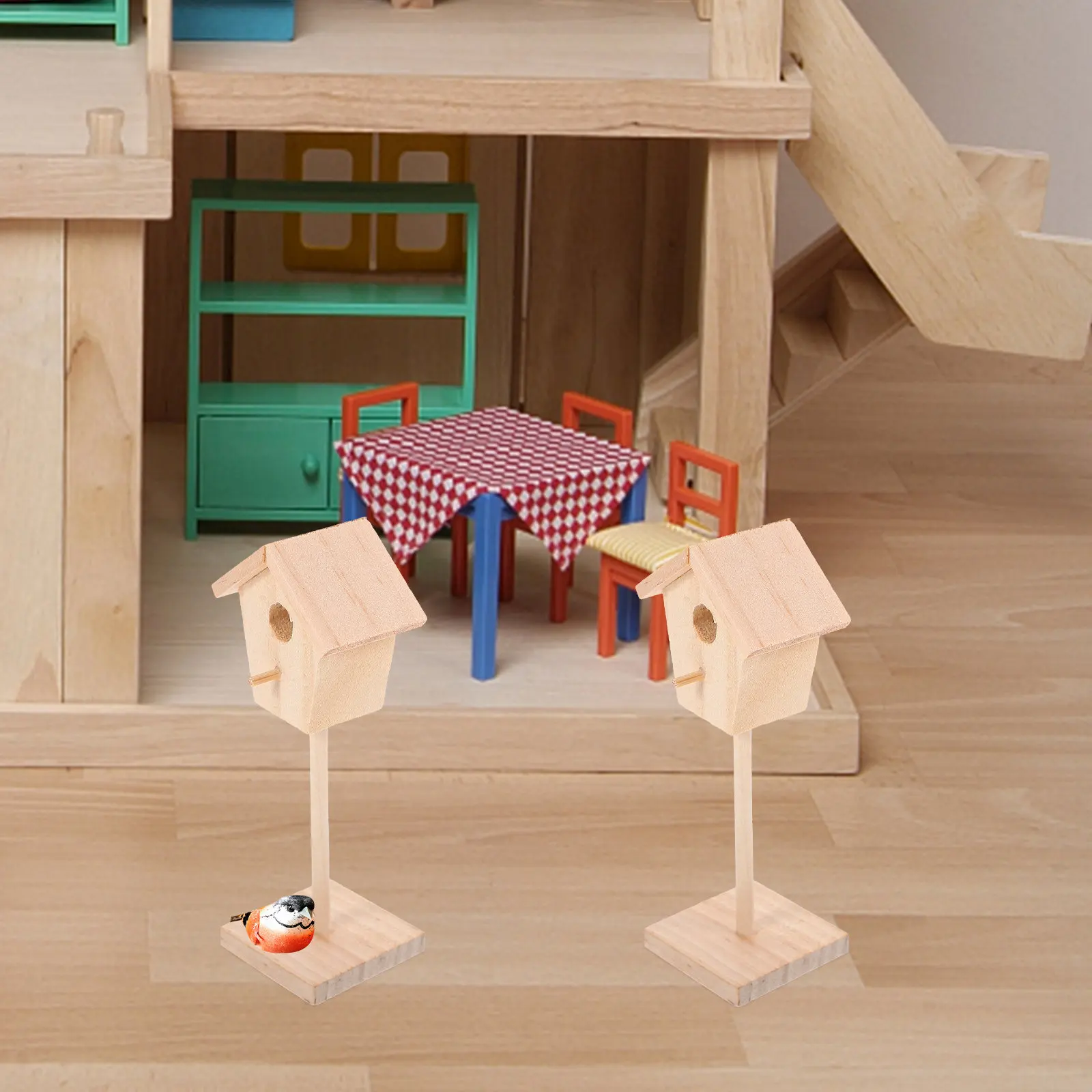 Mini Wooden Bird House Fine Craftsmanship Smooth Rustic Surface for 112 Scale Mini House Dollhouse Decoration Ornament
Mini Wooden Bird House Fine Craftsmanship Smooth Rustic Surface for 112 Scale Mini House Dollhouse Decoration Ornament
