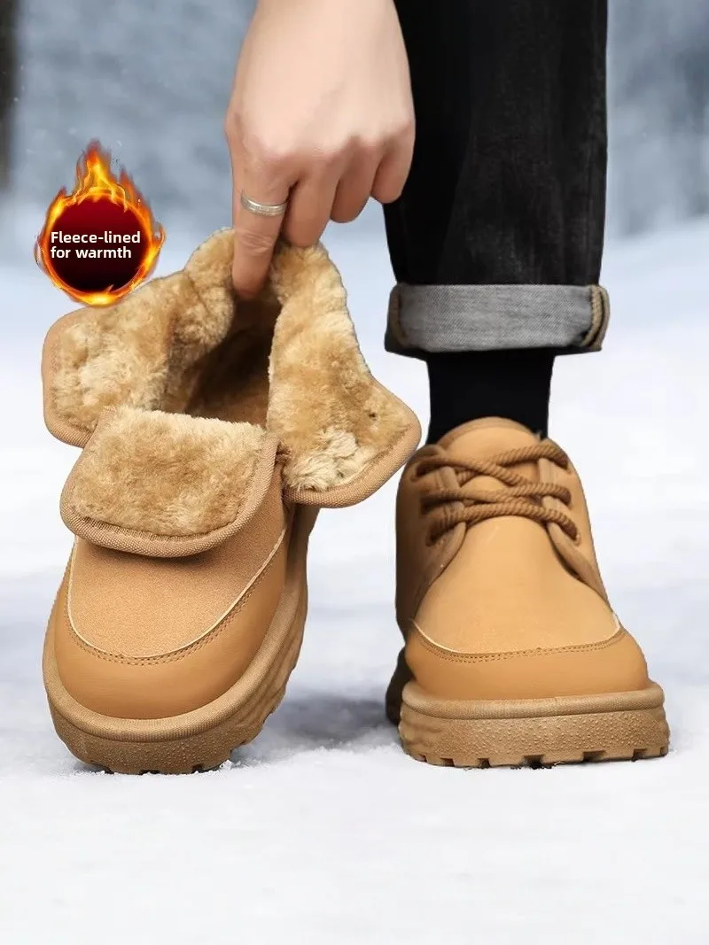 Men's Winter Snow Boots 2025 New Fleece Lined Thickened Warm Fur Integrated Low Heel round Toe Casual Short Tube Boots
Men's Winter Snow Boots 2025 New Fleece Lined Thickened Warm Fur Integrated Low Heel round Toe Casual Short Tube Boots