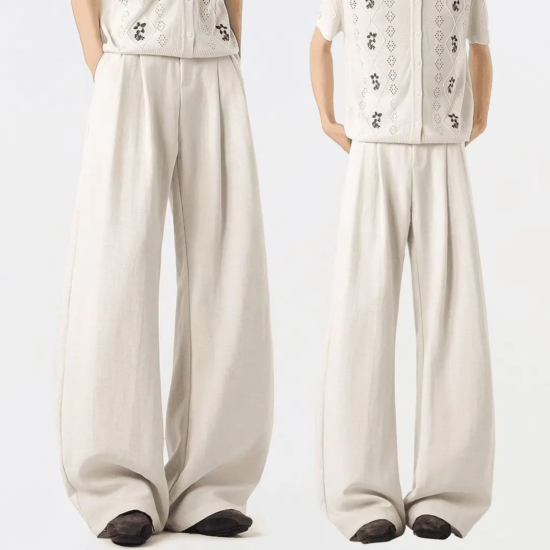 2026 Summer Double-pleated Casual Pants Men's Old Money Style Loose Wide-leg Comfortable and Thin Casual Pants
2026 Summer Double-pleated Casual Pants Men's Old Money Style Loose Wide-leg Comfortable and Thin Casual Pants