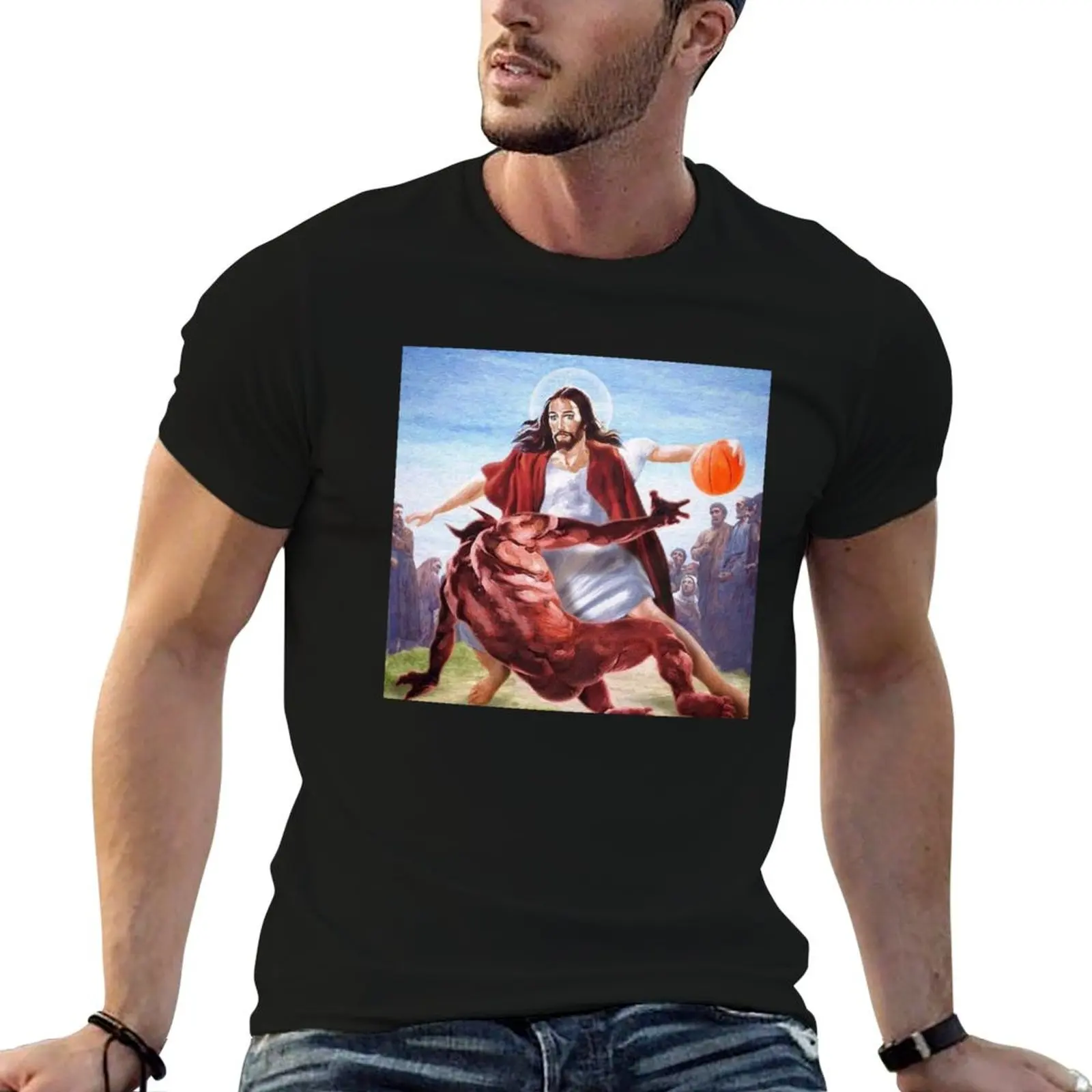 Jesus crossover T-Shirt luxury designer Aesthetic clothing Men's t-shirts
Jesus crossover T-Shirt luxury designer Aesthetic clothing Men's t-shirts