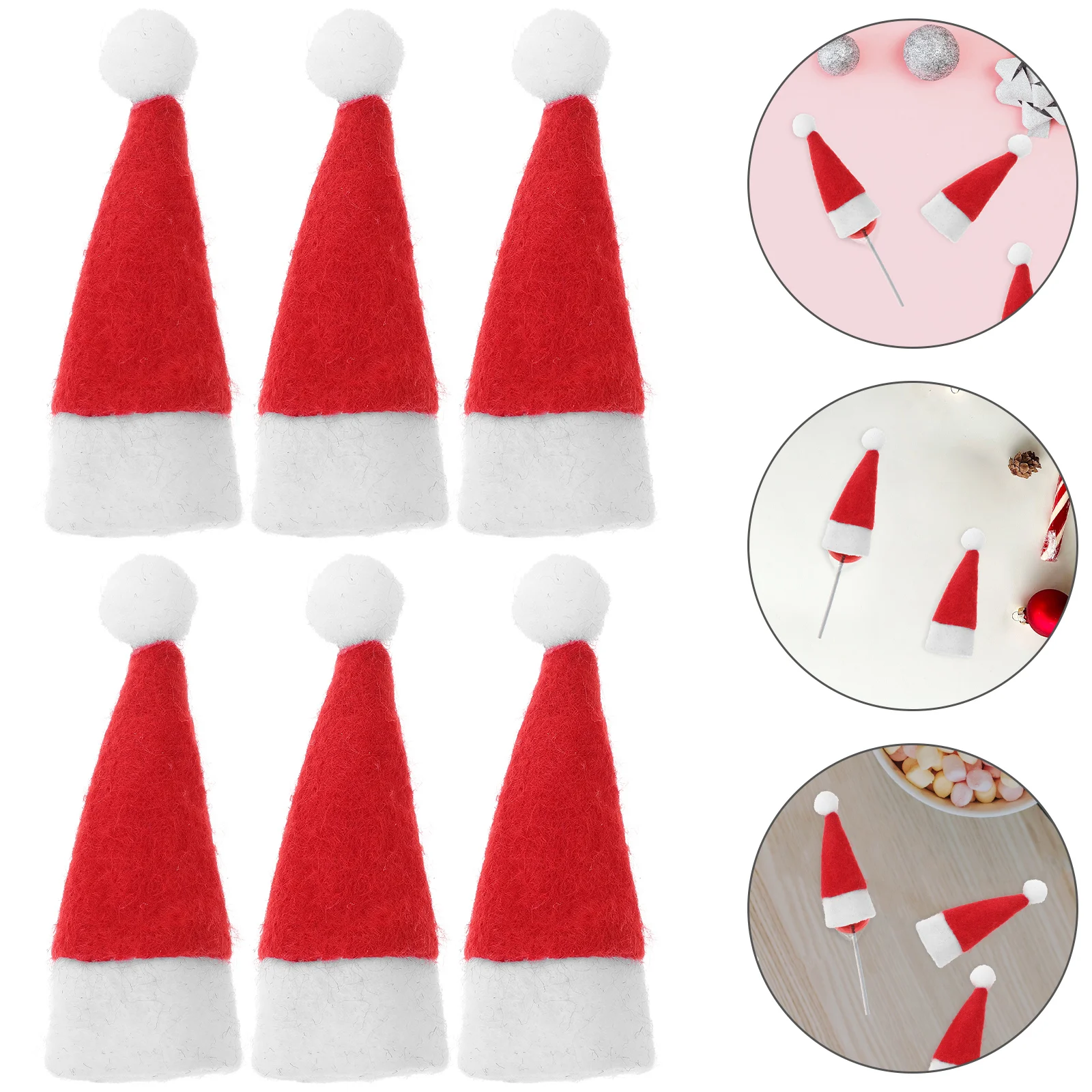20 Pcs Christmas Hat Candy Lollipop Hats Mini for Elf Design Ornaments Accessories
20 Pcs Christmas Hat Candy Lollipop Hats Mini for Elf Design Ornaments Accessories