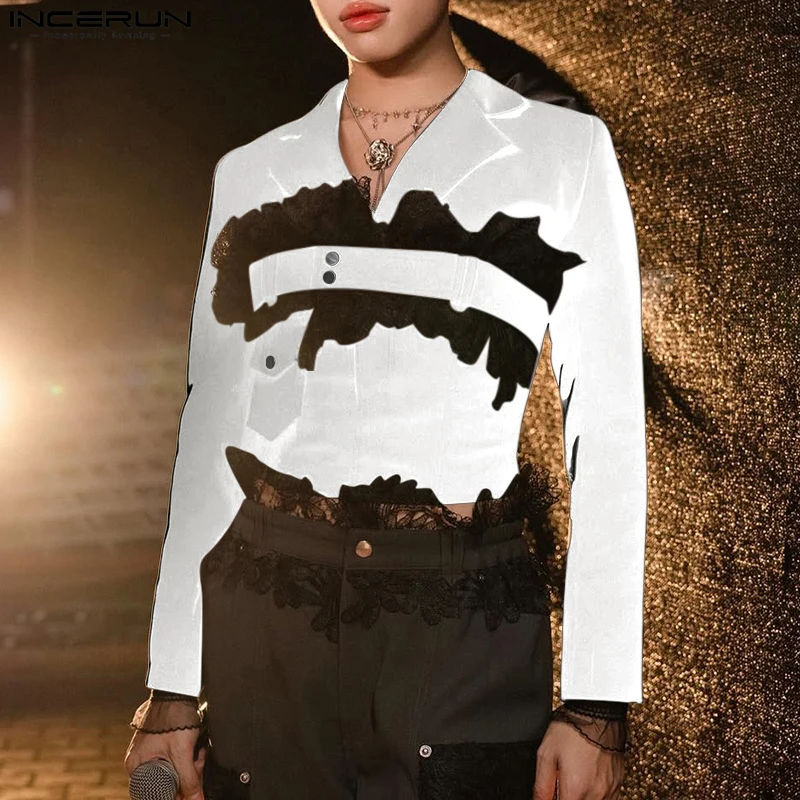 INCERUN Tops 2025 American Style Fashion Men Lace Patchwork Cropped Design Suit Coat Casual Streetwear Male Long Sleeved Blazer
INCERUN Tops 2025 American Style Fashion Men Lace Patchwork Cropped Design Suit Coat Casual Streetwear Male Long Sleeved Blazer