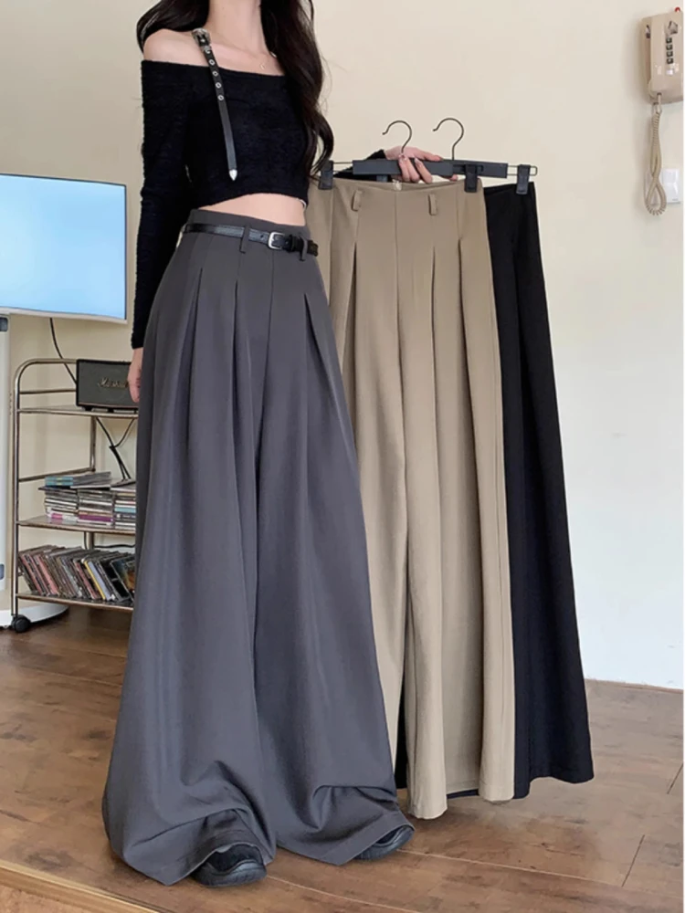 Summer Thin Wide Leg Suit Pants Drapey Casual Loose plus Size Slimming Floor-Length Trousers Trendy High Waist Long Pants
Summer Thin Wide Leg Suit Pants Drapey Casual Loose plus Size Slimming Floor-Length Trousers Trendy High Waist Long Pants