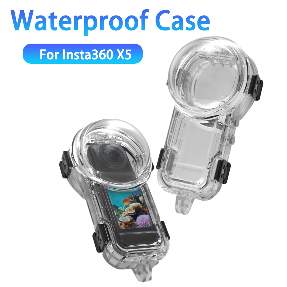 Invisible Dive Case for Insta360 X5, 60m/196ft Waterproof Case Underwater Diving Housing Shell for Insta 360 X5 Protective Case
Invisible Dive Case for Insta360 X5, 60m/196ft Waterproof Case Underwater Diving Housing Shell for Insta 360 X5 Protective Case