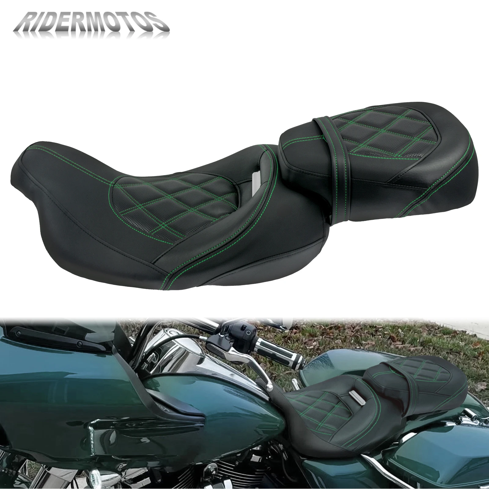 Motorcycle Two-Up Driver Passenger Seat For Harley Touring Road King FLHR Street Glide Ultra Limited FLHTK 09-Up Front Rear Seat
Motorcycle Two-Up Driver Passenger Seat For Harley Touring Road King FLHR Street Glide Ultra Limited FLHTK 09-Up Front Rear Seat