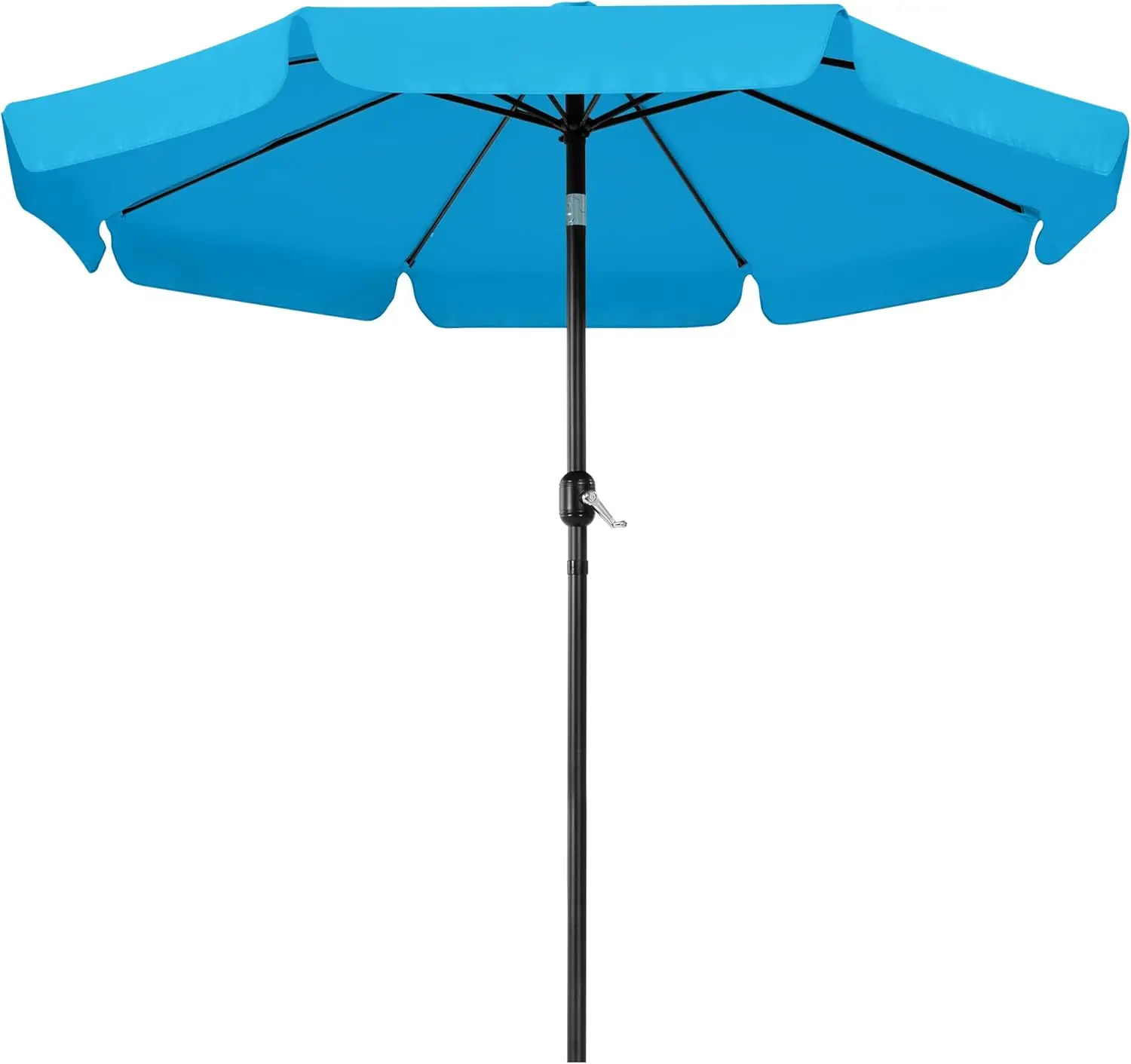 9ft Patio Umbrella with Push Button Tilt & Crank, 8 Ribs, Sky Blue - Outdoor Market Umbrella for Garden, Deck, Beach
9ft Patio Umbrella with Push Button Tilt & Crank, 8 Ribs, Sky Blue - Outdoor Market Umbrella for Garden, Deck, Beach
