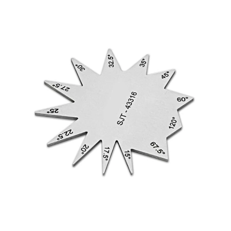 652F 15-120 Degree Angles Gauge Metal Measuring Angles Tool Rustproof Clear Scale Measurement Gauge for Carpenter Engineer
652F 15-120 Degree Angles Gauge Metal Measuring Angles Tool Rustproof Clear Scale Measurement Gauge for Carpenter Engineer