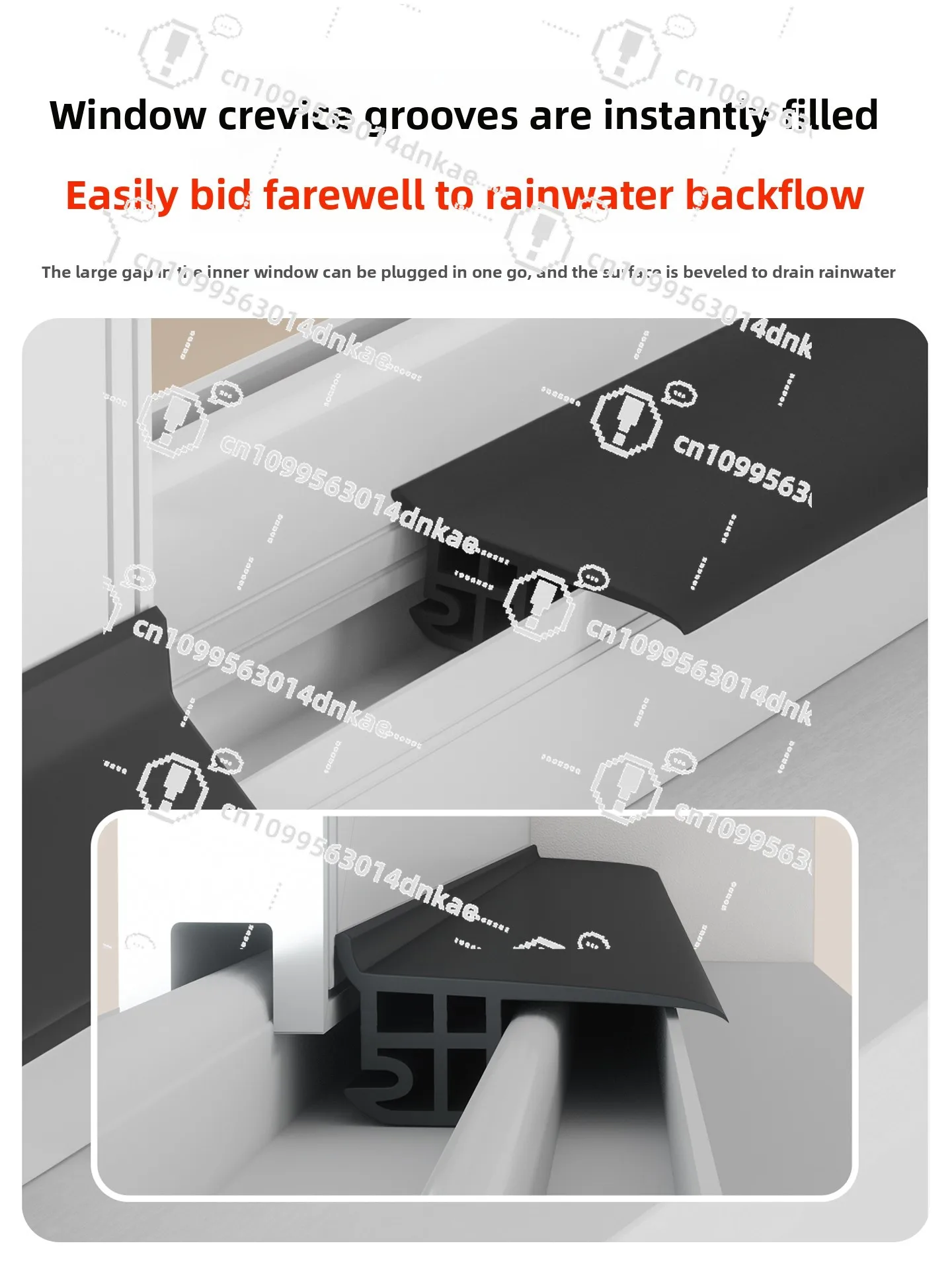 Window Rain Baffle, Outer Edge Waterproof Baffle, Rainwater Backflow Water Retaining Strip, Outdoor Balcony Window Sealing
Window Rain Baffle, Outer Edge Waterproof Baffle, Rainwater Backflow Water Retaining Strip, Outdoor Balcony Window Sealing