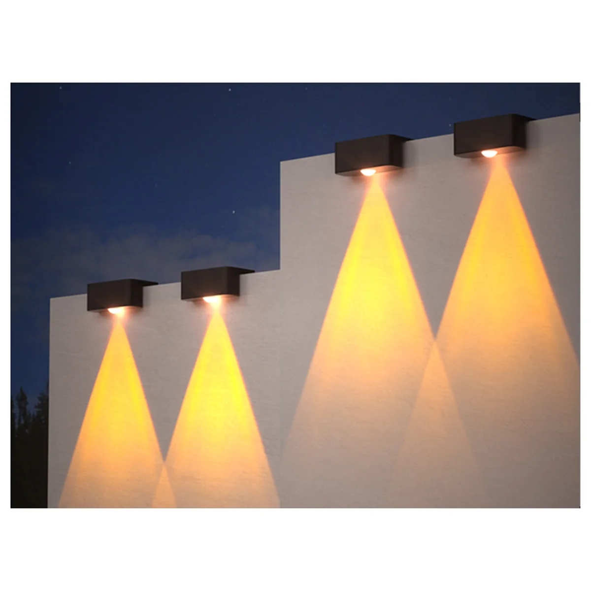 NHG-d4 Pcs LED Solar Wall Lamps Stair Light Outdoor Lighting Fence Porch Decorative Lamp Step Fence Yard Garden Warm
NHG-d4 Pcs LED Solar Wall Lamps Stair Light Outdoor Lighting Fence Porch Decorative Lamp Step Fence Yard Garden Warm