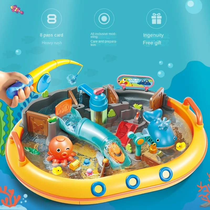 Children's Summer Water Park Playing with Water Toys Male and Female Children Fishing Challenge Adventure Fishing
Children's Summer Water Park Playing with Water Toys Male and Female Children Fishing Challenge Adventure Fishing