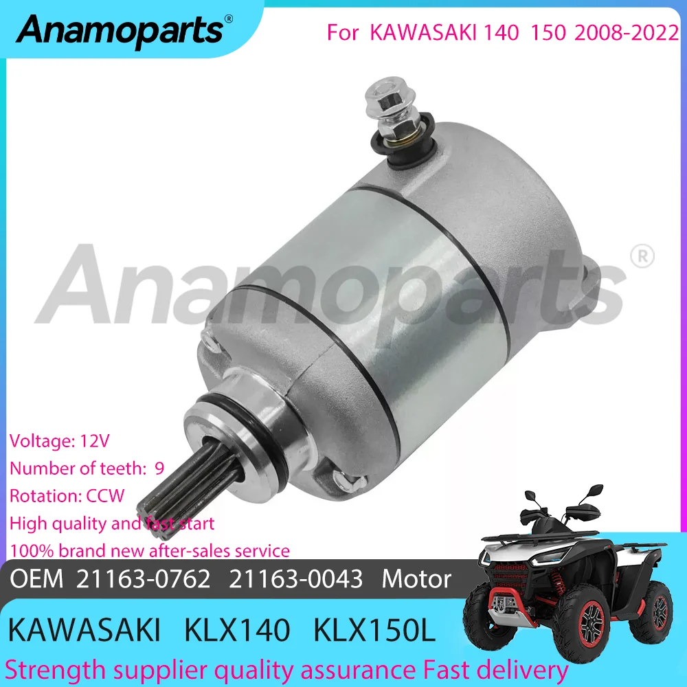 Motorcycle Parts Engine Starter motor Assembly fits for 2008-2022 KAWASAKI KLX140 KLX150L Monster KLX 140 150 CC 21163-0762
Motorcycle Parts Engine Starter motor Assembly fits for 2008-2022 KAWASAKI KLX140 KLX150L Monster KLX 140 150 CC 21163-0762