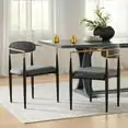 Noble House Boise Fabric Upholstered Metal Dining Chairs, Set Of 2, Charcoal, Black, And Gold
Noble House Boise Fabric Upholstered Metal Dining Chairs, Set Of 2, Charcoal, Black, And Gold