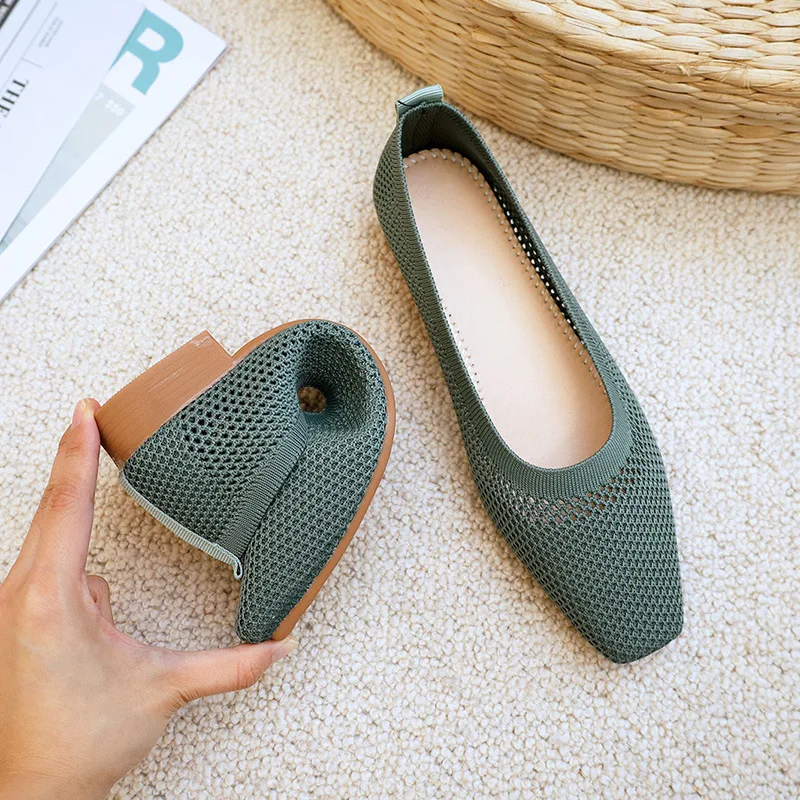 Women Solid Mesh Casual Shoes Summer Breathable Square Toe Hollow Fly Weaving Comfort Light Soft Walkers Flats Zapatos De Mujer
Women Solid Mesh Casual Shoes Summer Breathable Square Toe Hollow Fly Weaving Comfort Light Soft Walkers Flats Zapatos De Mujer