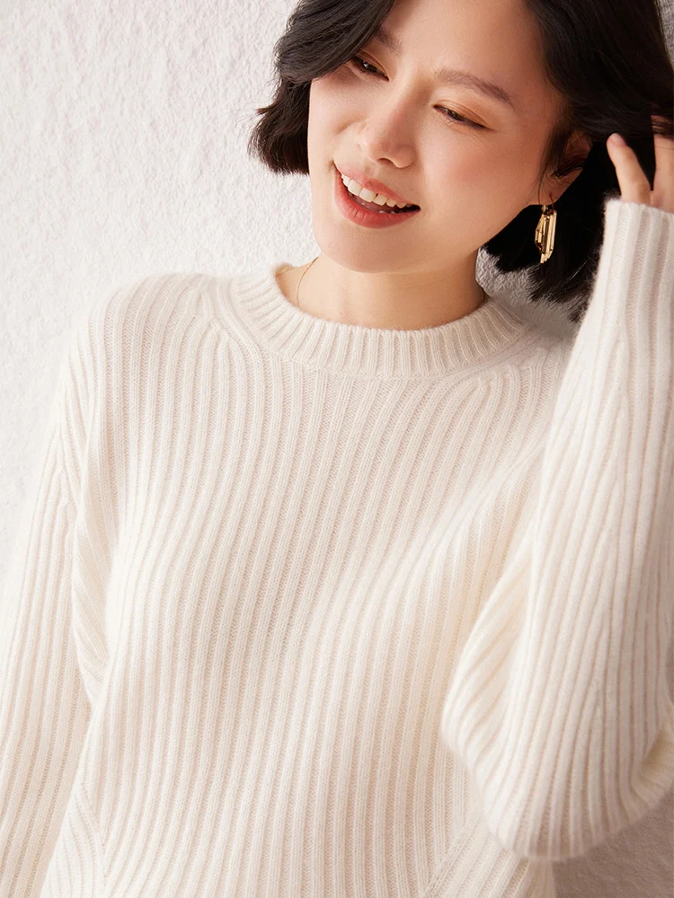 Autumn O-Neck Stripe Merino Wool Women's Pullover Cashmere Knitwear Women's Sweater Long Sleeved Comfortable Casual Simple Style
Autumn O-Neck Stripe Merino Wool Women's Pullover Cashmere Knitwear Women's Sweater Long Sleeved Comfortable Casual Simple Style