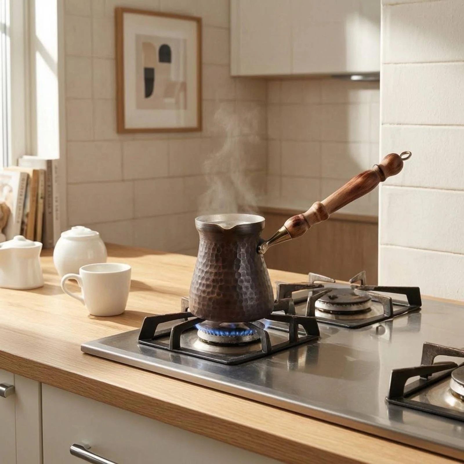 Handmade Copper Coffee Pot Wooden Handle Hammered Copper Cezve Cookware Pour Spout Home Utensil Heat Conductivity
Handmade Copper Coffee Pot Wooden Handle Hammered Copper Cezve Cookware Pour Spout Home Utensil Heat Conductivity