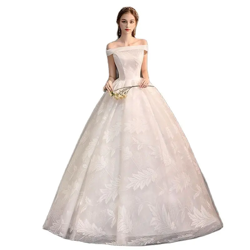 N1195 Sweet Memory Boat Neck White Wedding Dresses Princess Long Elegant Women Ball Gown Bride Robe Lace Up Prom Party Dress
N1195 Sweet Memory Boat Neck White Wedding Dresses Princess Long Elegant Women Ball Gown Bride Robe Lace Up Prom Party Dress