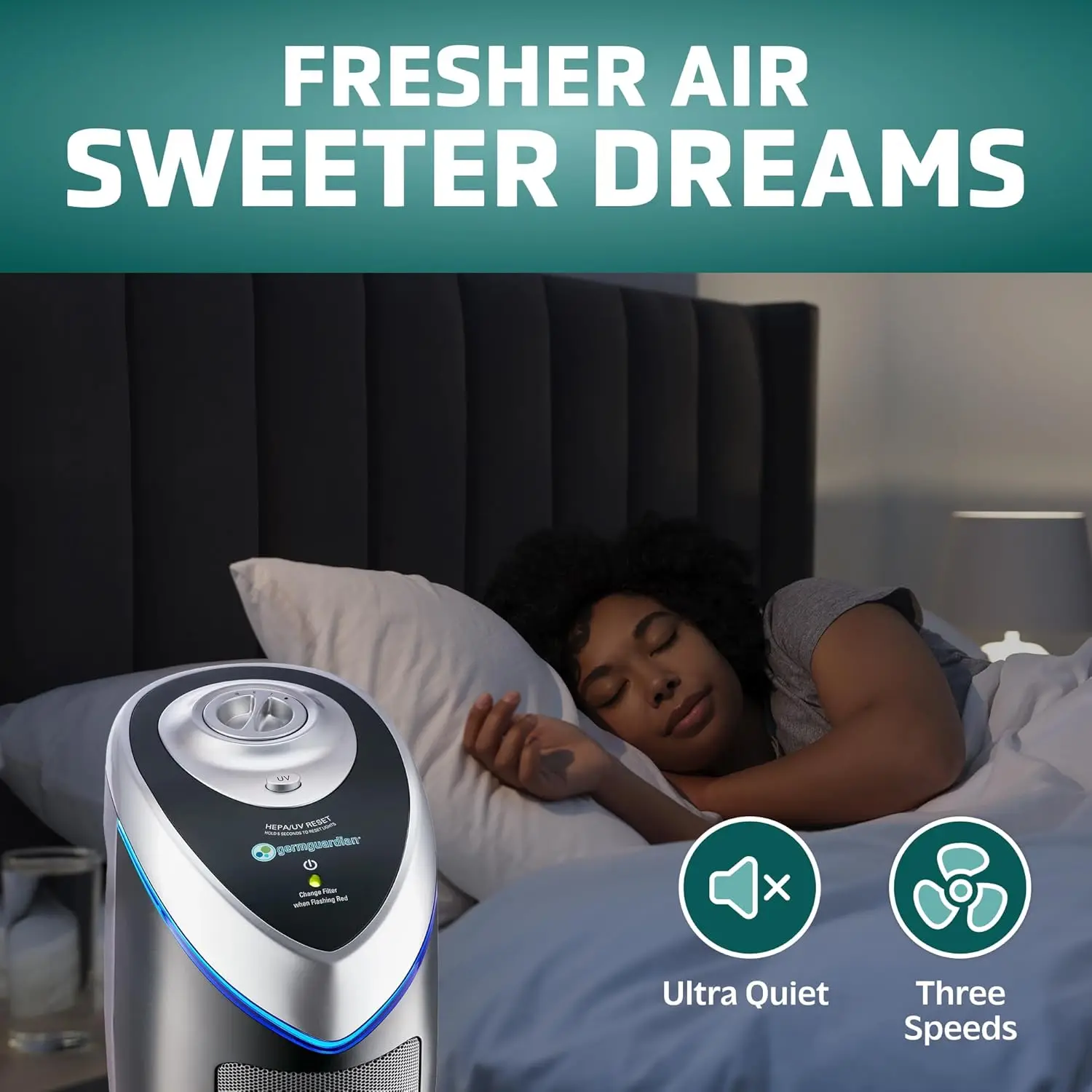 4-In-1 HEPA Air Purifier,Large Rooms Up To 743 Sq.Ft. with HEPA Air Filter,UC-V Light & Odor Reduction, AC4825E, 22" Tower, Gray
4-In-1 HEPA Air Purifier,Large Rooms Up To 743 Sq.Ft. with HEPA Air Filter,UC-V Light & Odor Reduction, AC4825E, 22" Tower, Gray
