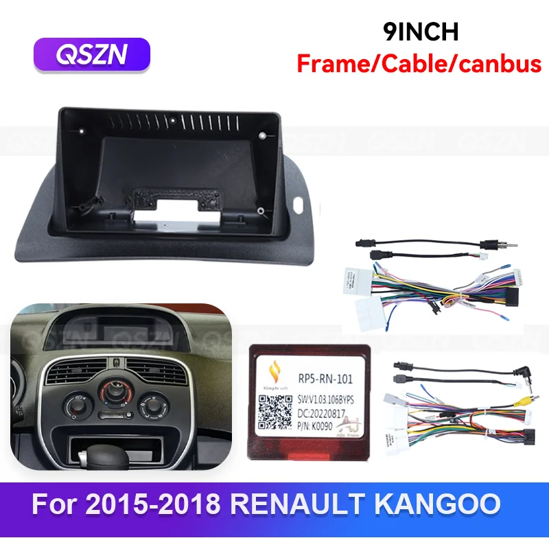 QSZN Автомобильная коробка Canbus Box для 2015-2018 RENAULT KANGOO 9-дюймовая авто Android-радиорамка 2DIN Fascia Dashboard Комплект жгутов проводов
QSZN Автомобильная коробка Canbus Box для 2015-2018 RENAULT KANGOO 9-дюймовая авто Android-радиорамка 2DIN Fascia Dashboard Комплект жгутов проводов