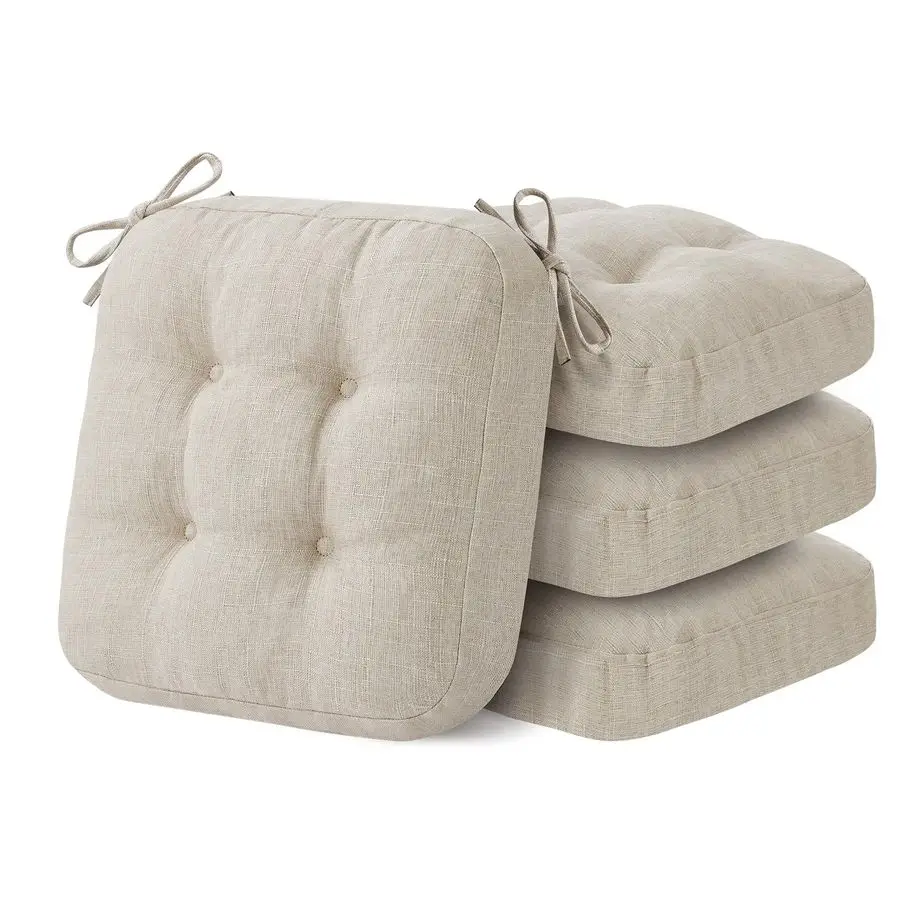 Cushions, Memory Foam Dining Chair Cushions, Tufted Indoor Chair Pads, Set of 4, 16.5 x 16.5 x 3.5, Beige
Cushions, Memory Foam Dining Chair Cushions, Tufted Indoor Chair Pads, Set of 4, 16.5 x 16.5 x 3.5, Beige