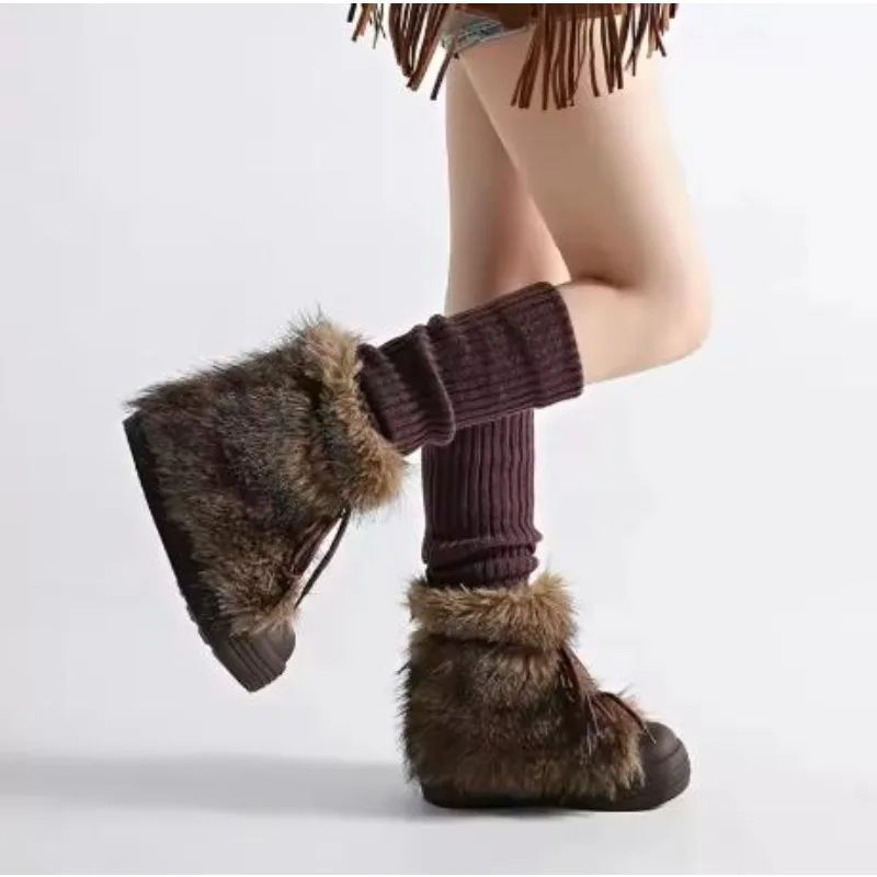 Bow Platform Women Snow Ankle Boots Fur Designer Fashion Short Plush Flats Cotton Shoes 2026 Trend Warm Cozy Winter Botas Mujer
Bow Platform Women Snow Ankle Boots Fur Designer Fashion Short Plush Flats Cotton Shoes 2026 Trend Warm Cozy Winter Botas Mujer