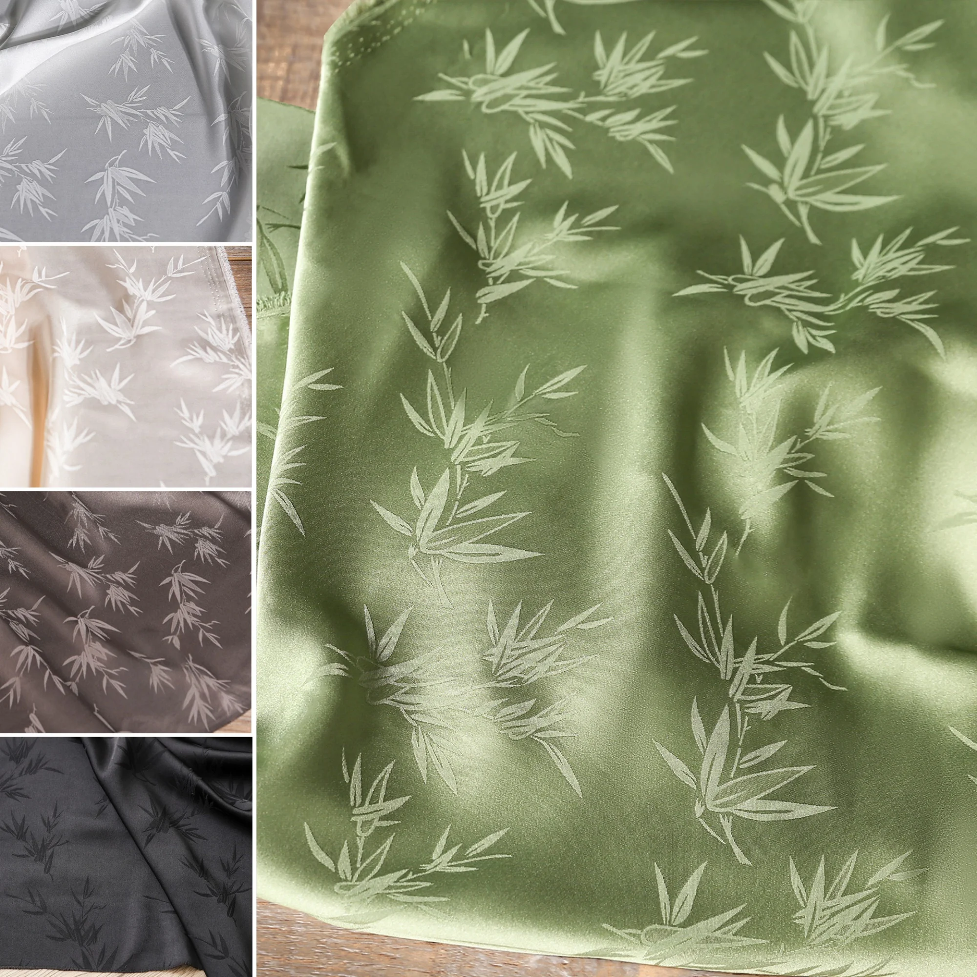 1Meter Bamboo Leaf Jacquard Acetate Satin Fabric Pure Silk Satfu Cheongsam Dress DIY Material for Home Textiles
1Meter Bamboo Leaf Jacquard Acetate Satin Fabric Pure Silk Satfu Cheongsam Dress DIY Material for Home Textiles
