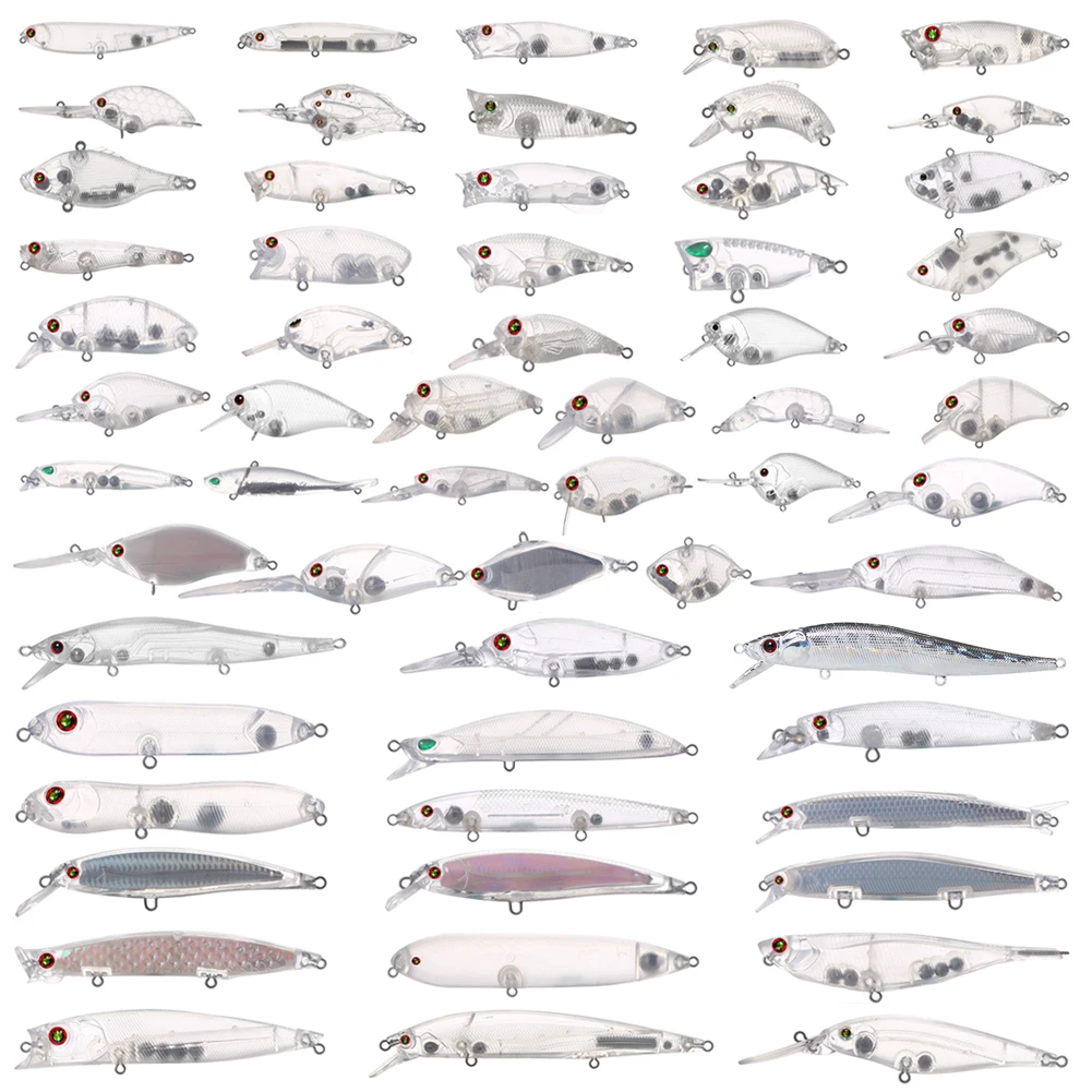 FREE FISHER Fishing Baits Unpainted Blank Hard Lures DIY Crankbaits Minnows Popper VIB Pencil Transparent Artificial Baits Set
FREE FISHER Fishing Baits Unpainted Blank Hard Lures DIY Crankbaits Minnows Popper VIB Pencil Transparent Artificial Baits Set
