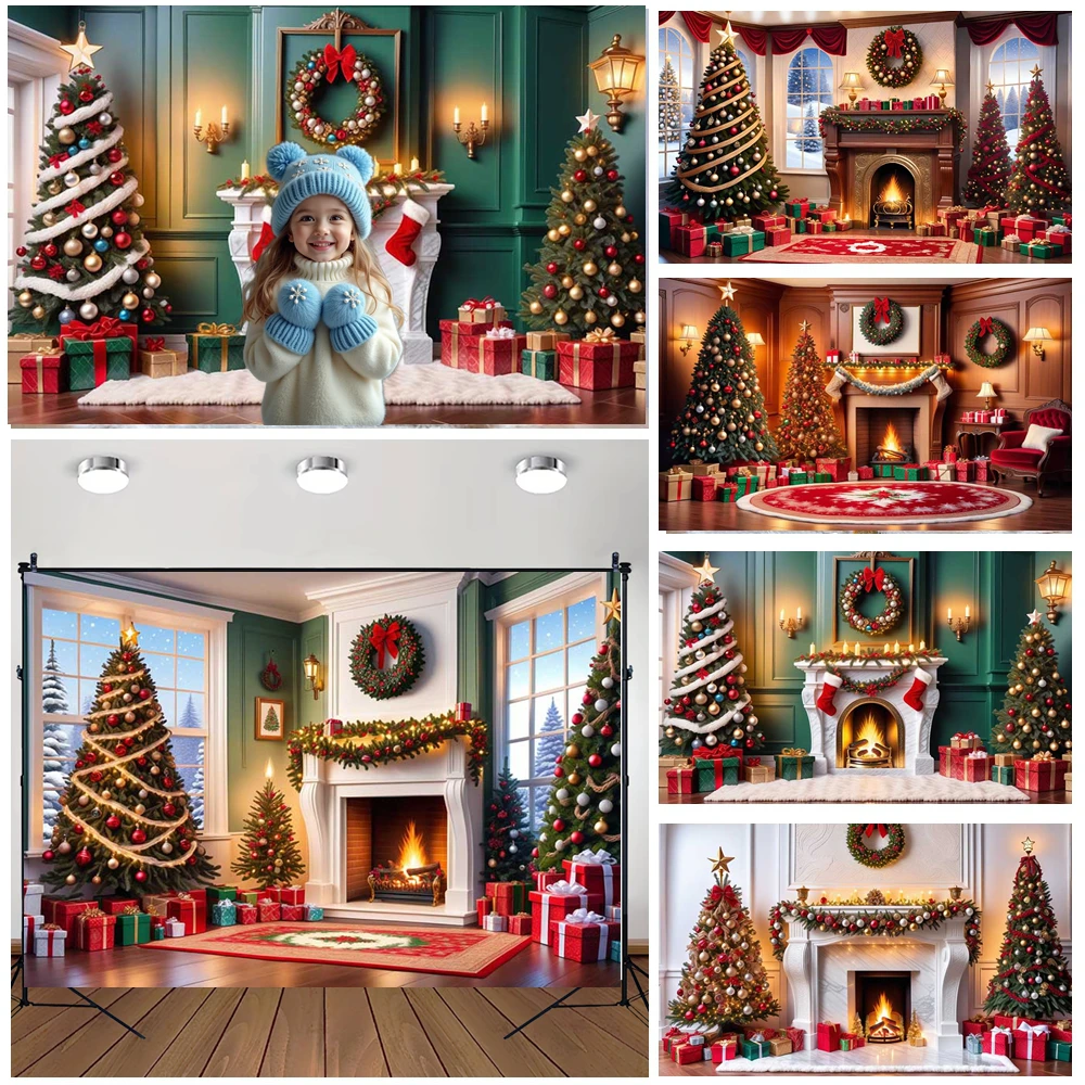 MOON.QG Merry Christmas Background Fireplace Red Wreath Xmas Trees Backdrops For Photography Photocall Photo Studio Shooting
MOON.QG Merry Christmas Background Fireplace Red Wreath Xmas Trees Backdrops For Photography Photocall Photo Studio Shooting