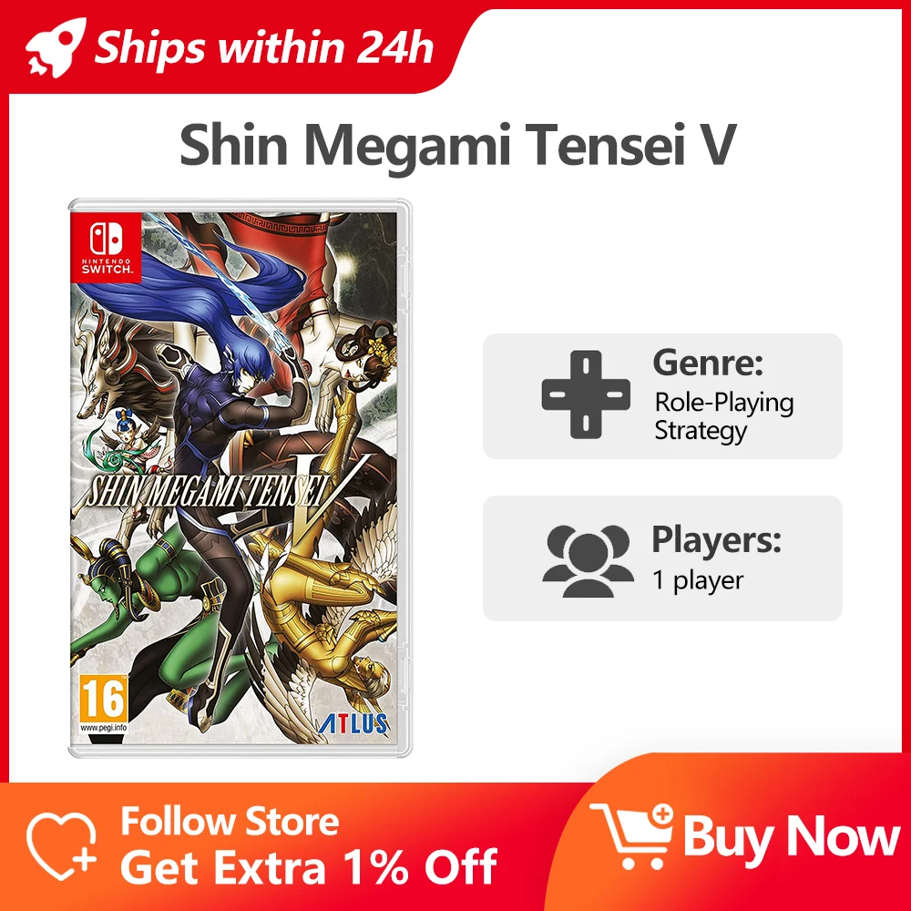 Nintendo Switch Games Shin Megami Tensei V RPG and Strategy Genre 1 Player Game Support TV Tabletop and Handheld Game Mode
Nintendo Switch Games Shin Megami Tensei V RPG and Strategy Genre 1 Player Game Support TV Tabletop and Handheld Game Mode