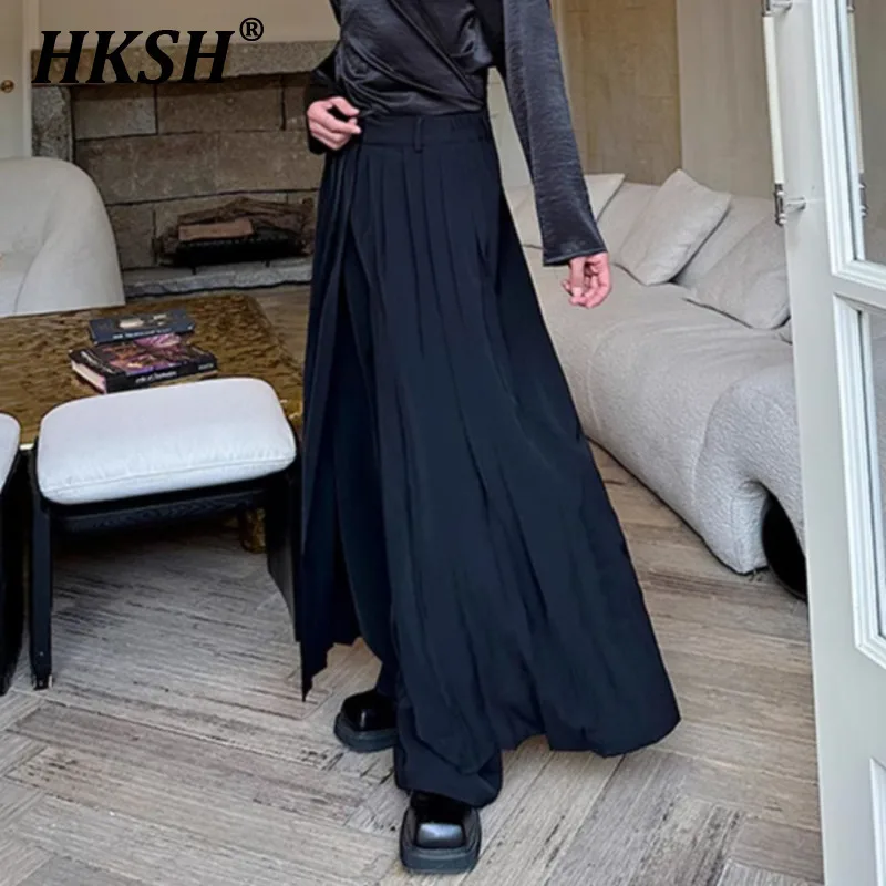 HKSH Spring Summer New Man Chic High Street Original Design Personalized Casual Straight Double-layer Pleated Skirt Pants HK5032
HKSH Spring Summer New Man Chic High Street Original Design Personalized Casual Straight Double-layer Pleated Skirt Pants HK5032
