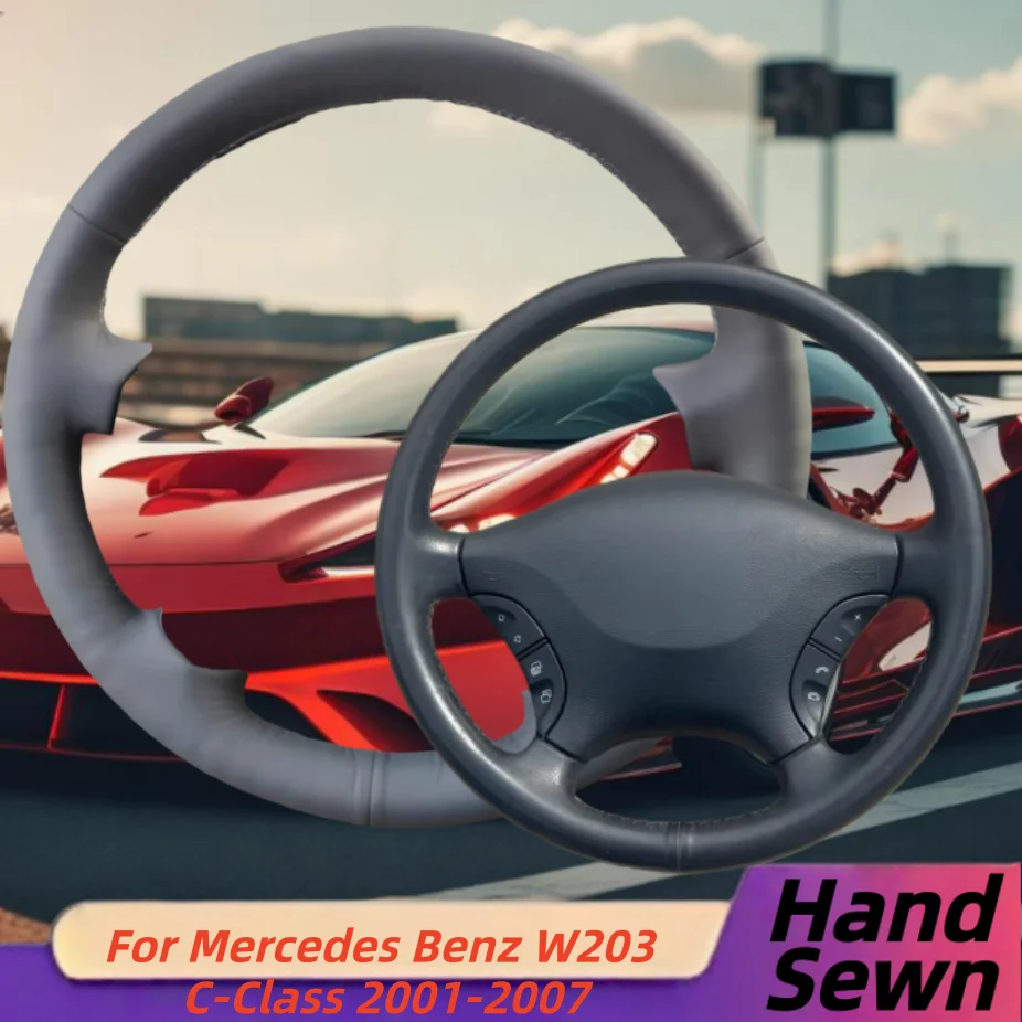 Hand-Sewn Microfiber Leather Car Steering Wheel Cover For Mercedes Benz W203 C-Class 2001-2007 Car Interior Accessories
Hand-Sewn Microfiber Leather Car Steering Wheel Cover For Mercedes Benz W203 C-Class 2001-2007 Car Interior Accessories