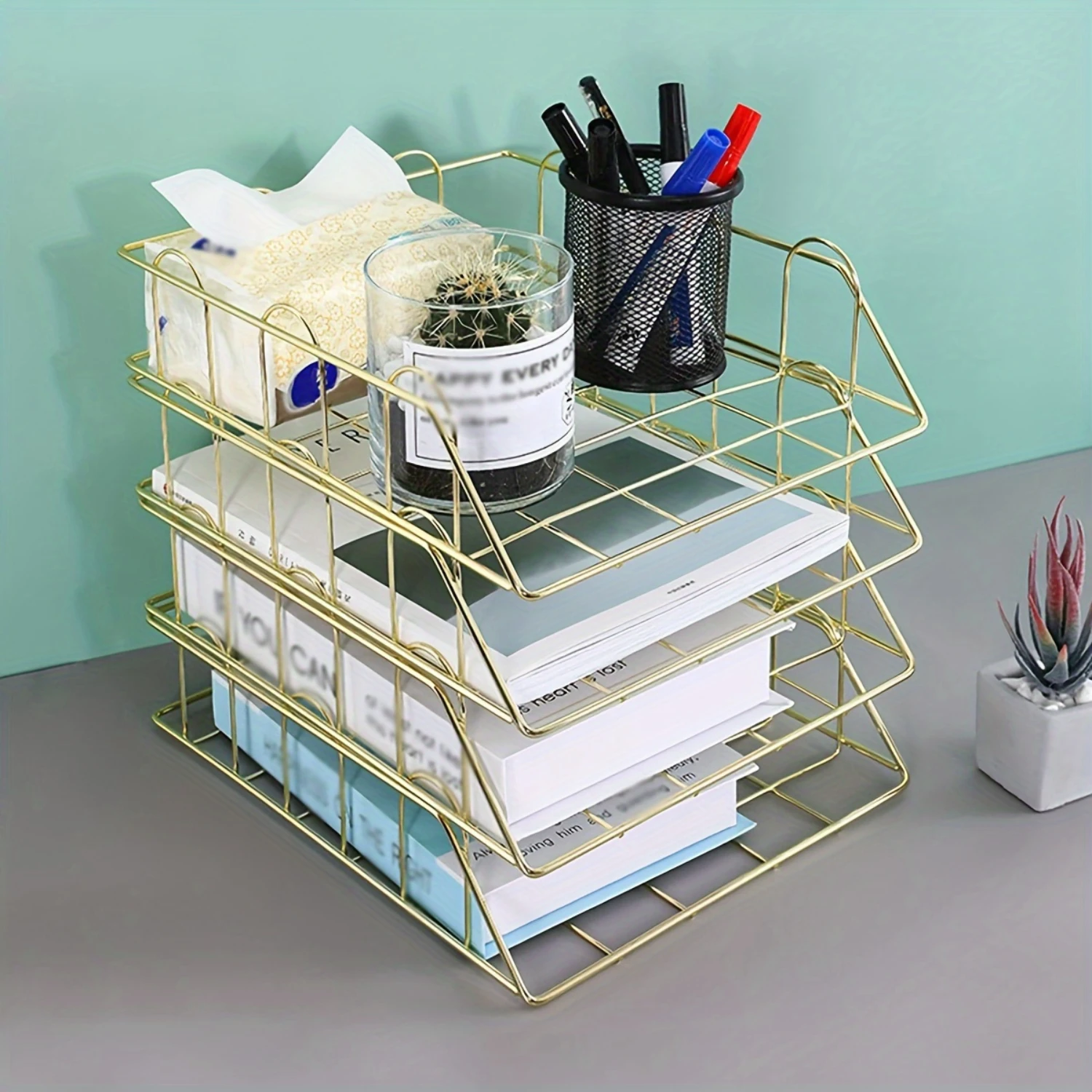 Iron File Basket Office Table Supplies Metal Data Shelf Basket Finishing Frame 2 Packs
Iron File Basket Office Table Supplies Metal Data Shelf Basket Finishing Frame 2 Packs