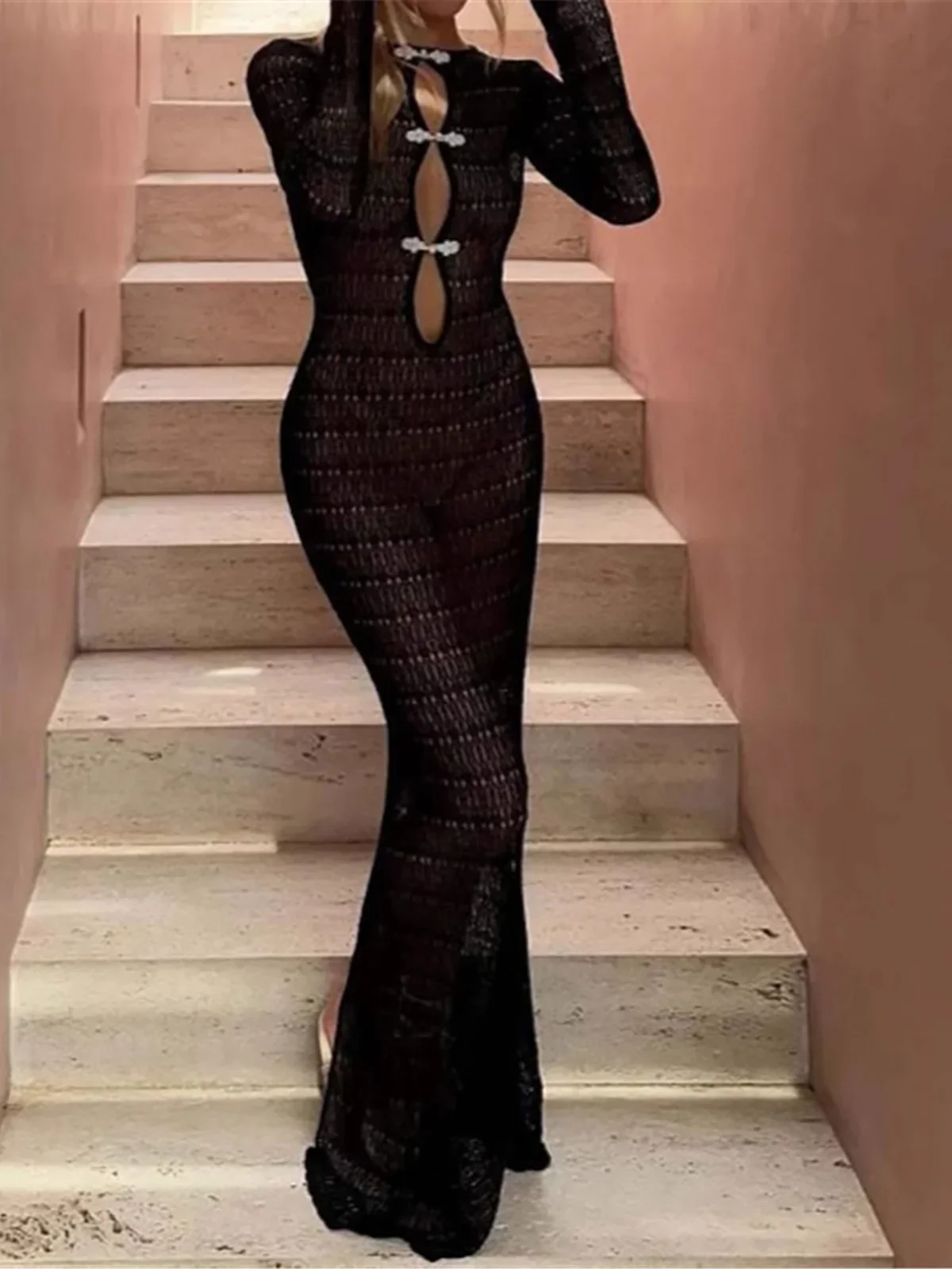 Long Sleeve Cut Out Backless Crochet Knitted Tunic Beach Cover Up Cover-ups Beach Dress Beach Wear Beachwear Female Women K6433
Long Sleeve Cut Out Backless Crochet Knitted Tunic Beach Cover Up Cover-ups Beach Dress Beach Wear Beachwear Female Women K6433