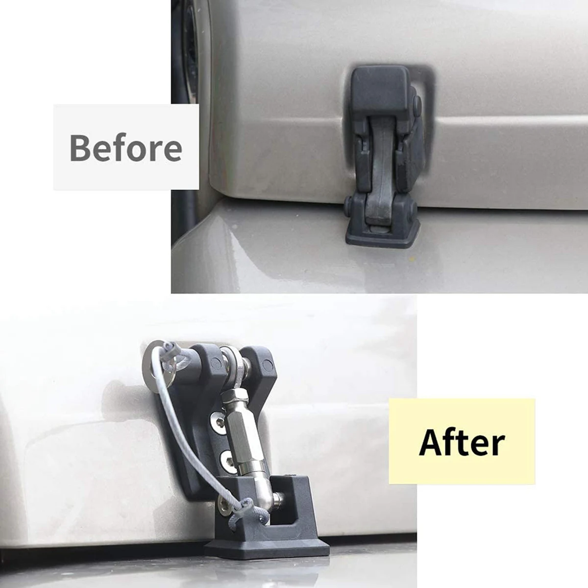 Exquisite-TJ Hood Latches For Jeep Wrangler TJ 1997-2006 Locking Hood Latch, Eliminate Hood Flutter Bounce, 1Pair
Exquisite-TJ Hood Latches For Jeep Wrangler TJ 1997-2006 Locking Hood Latch, Eliminate Hood Flutter Bounce, 1Pair