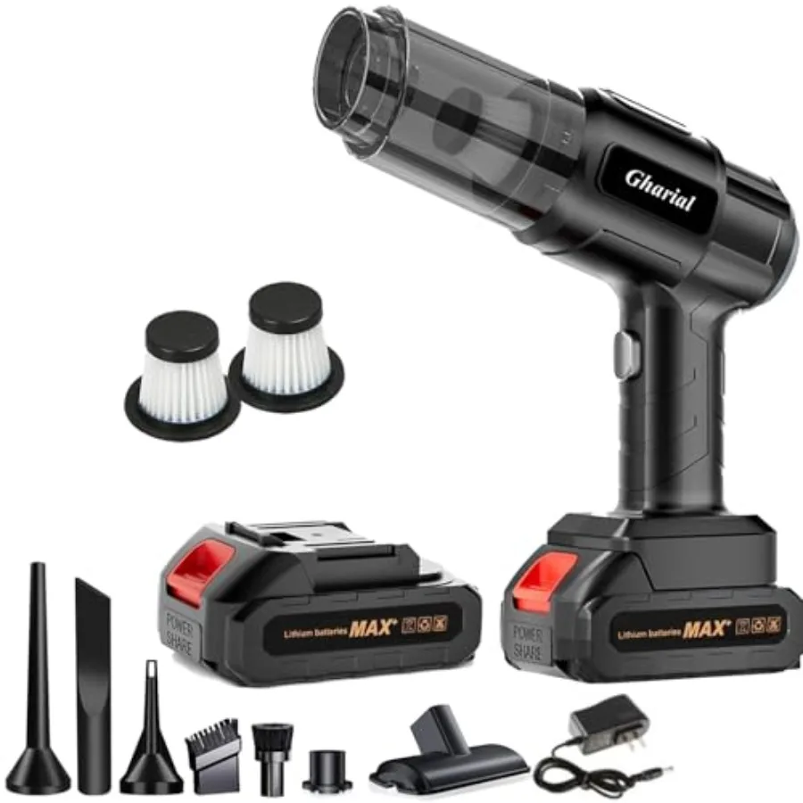 Handheld Car Air Vacuum Cleaner, 35000PA Rechargeable Cordless Vacuum Cleaner and Air Duster, High Power Hand Held Vacuum with
Handheld Car Air Vacuum Cleaner, 35000PA Rechargeable Cordless Vacuum Cleaner and Air Duster, High Power Hand Held Vacuum with