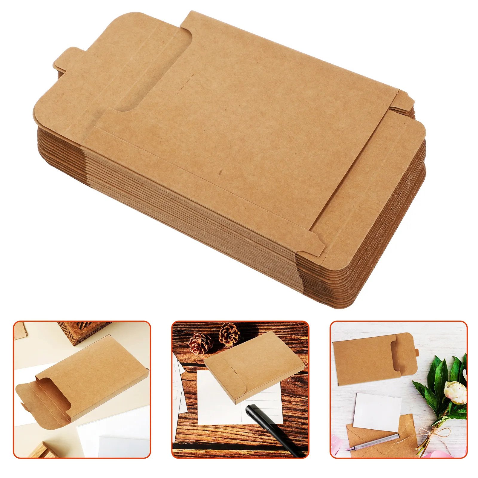 20Pcs Premium Kraft Paper Packaging Boxes for Greeting Cards Postcards Small Business Gift Boxes Party Favors Card Storage
20Pcs Premium Kraft Paper Packaging Boxes for Greeting Cards Postcards Small Business Gift Boxes Party Favors Card Storage