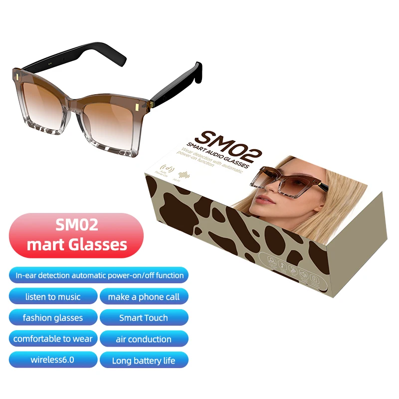 Smart Glasses V6.0 Bluetooth Call Outdoor Sports Headphones HIFI Black Technology Anti-touch UV Sunglasses For Men And Women
Smart Glasses V6.0 Bluetooth Call Outdoor Sports Headphones HIFI Black Technology Anti-touch UV Sunglasses For Men And Women