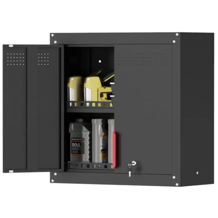 Metal Garage Wall Cabinet with Lockable Doors, 26" Tall Wall Cabinet with Adjustable Shelf, Garage Storage Cabinets Shelf with
Metal Garage Wall Cabinet with Lockable Doors, 26" Tall Wall Cabinet with Adjustable Shelf, Garage Storage Cabinets Shelf with