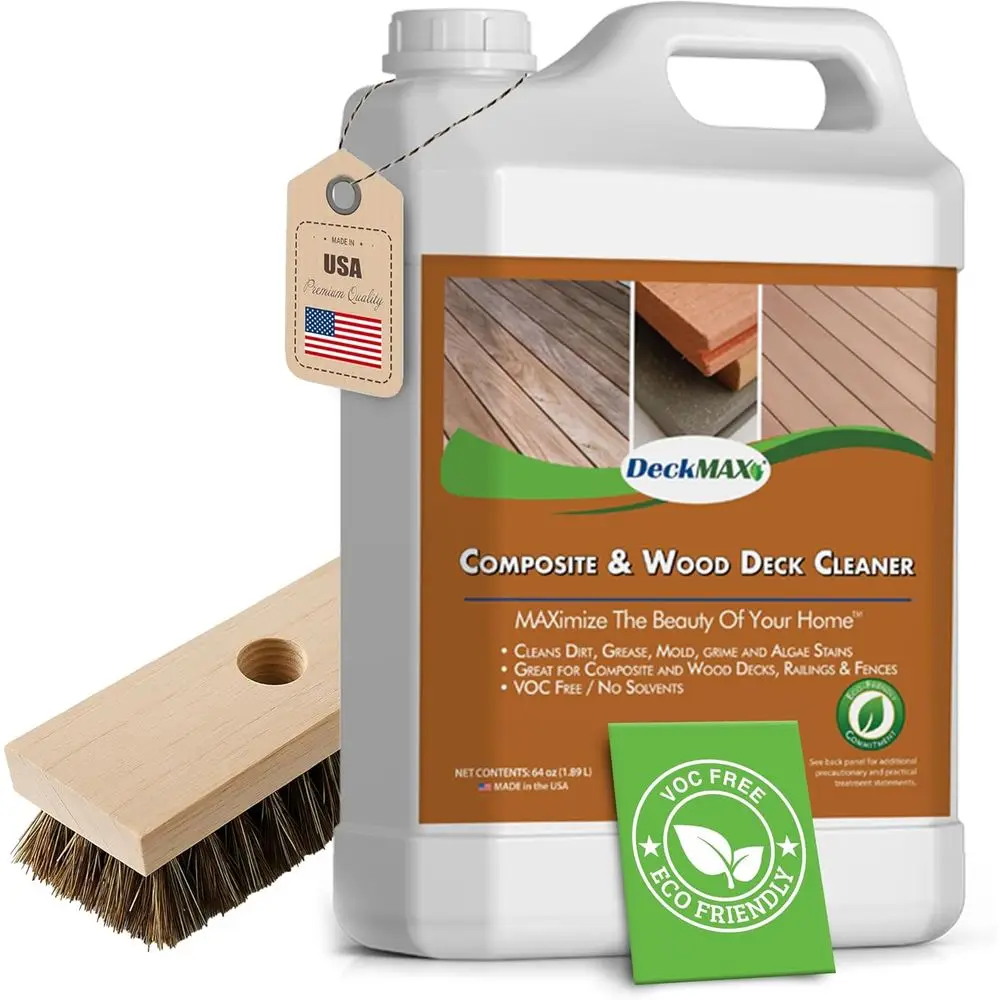 Eco-Friendly Deck Cleaner Kit | Removes Mildew | Cleans 1,500 Sq. Ft. | Suitable for Composite and Wooden Decks
Eco-Friendly Deck Cleaner Kit | Removes Mildew | Cleans 1,500 Sq. Ft. | Suitable for Composite and Wooden Decks